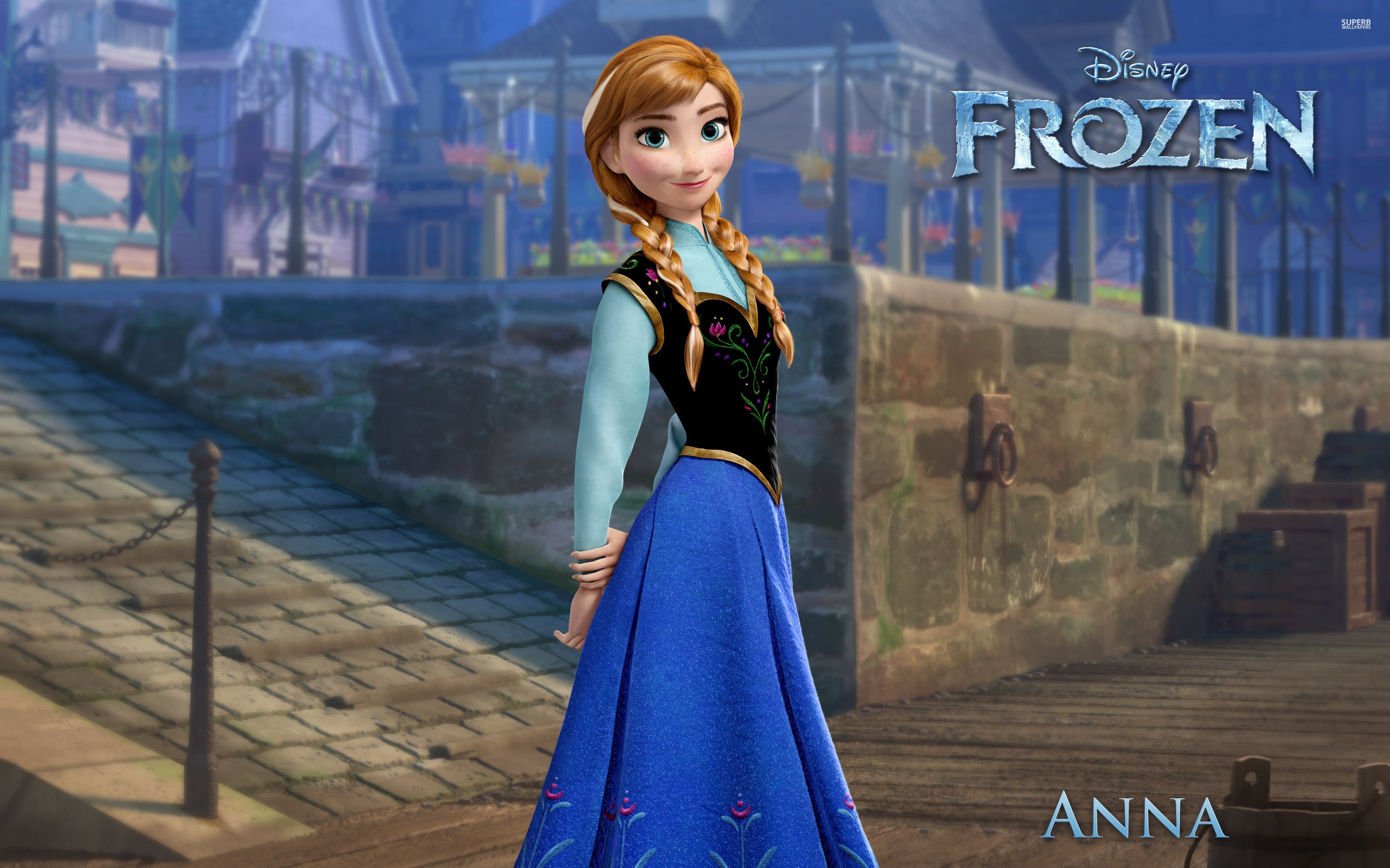 Disney Princesses Disney Frozen Movie Princess Anna Redhead Freckles Blue Eyes Wallpaper 8436