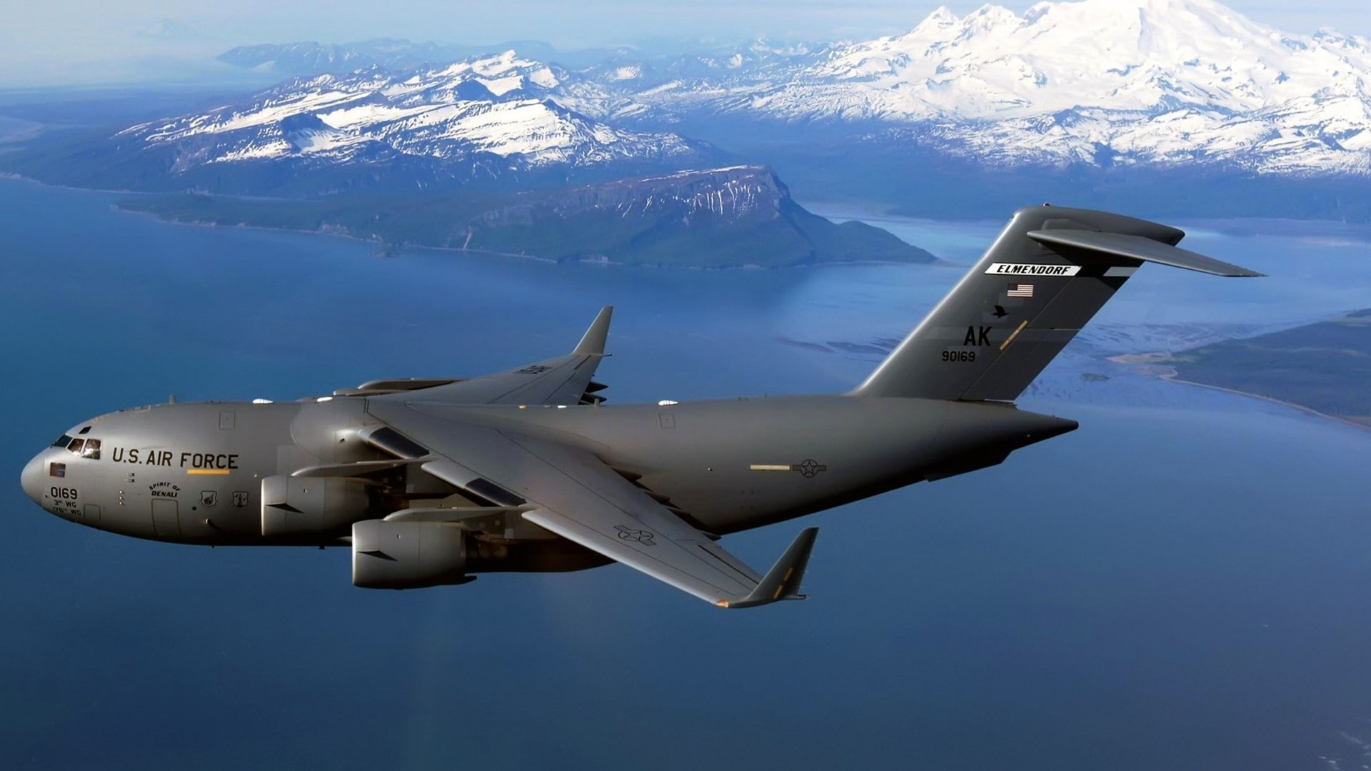 Airplane US Air Force C 17 Globmaster Military Military Aircraft Aircraft Aerial View 1920x1080