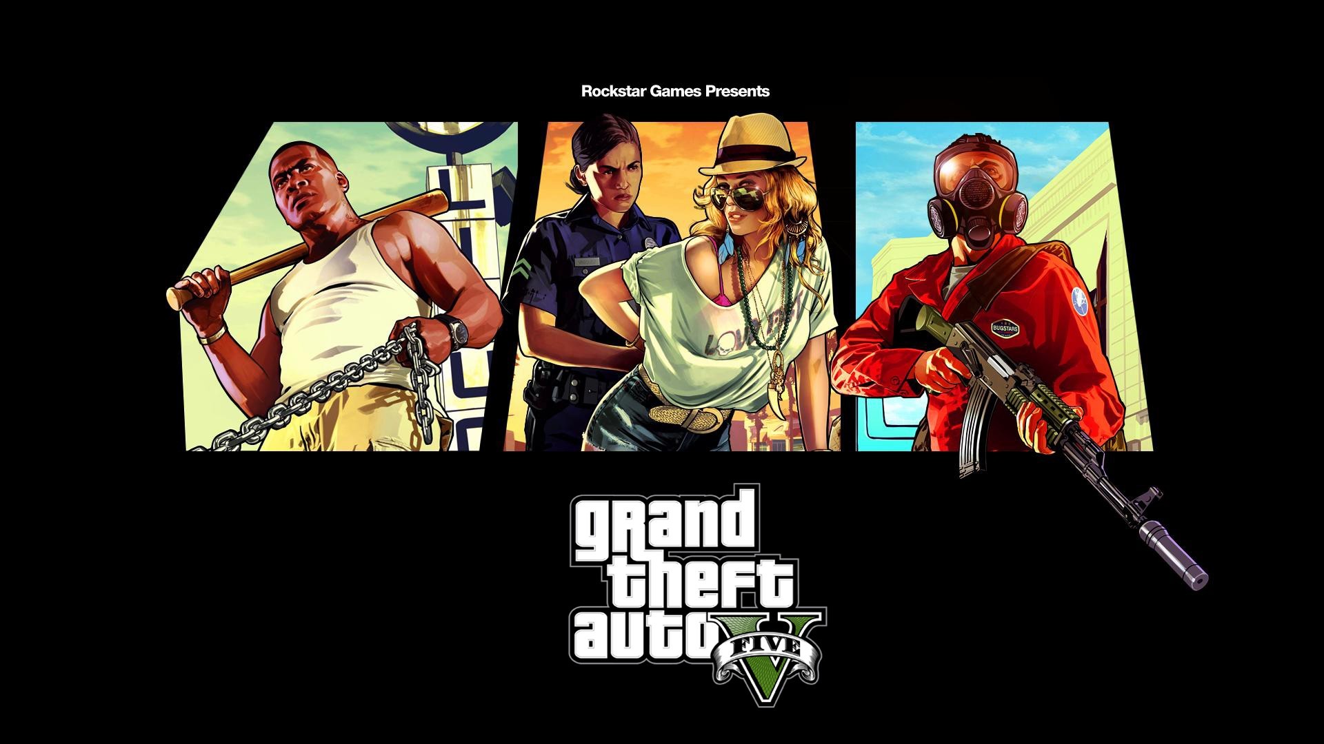 Grand Theft Auto V Video Games Collage Rockstar Games PC Gaming 1920x1080