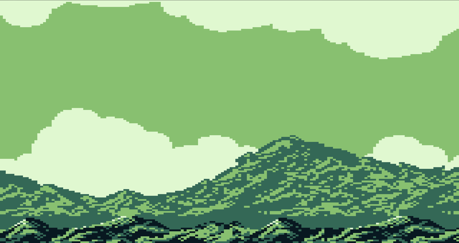 GameBoy Green Mountains Demoscene Retro Games Retro Style 1919x1019