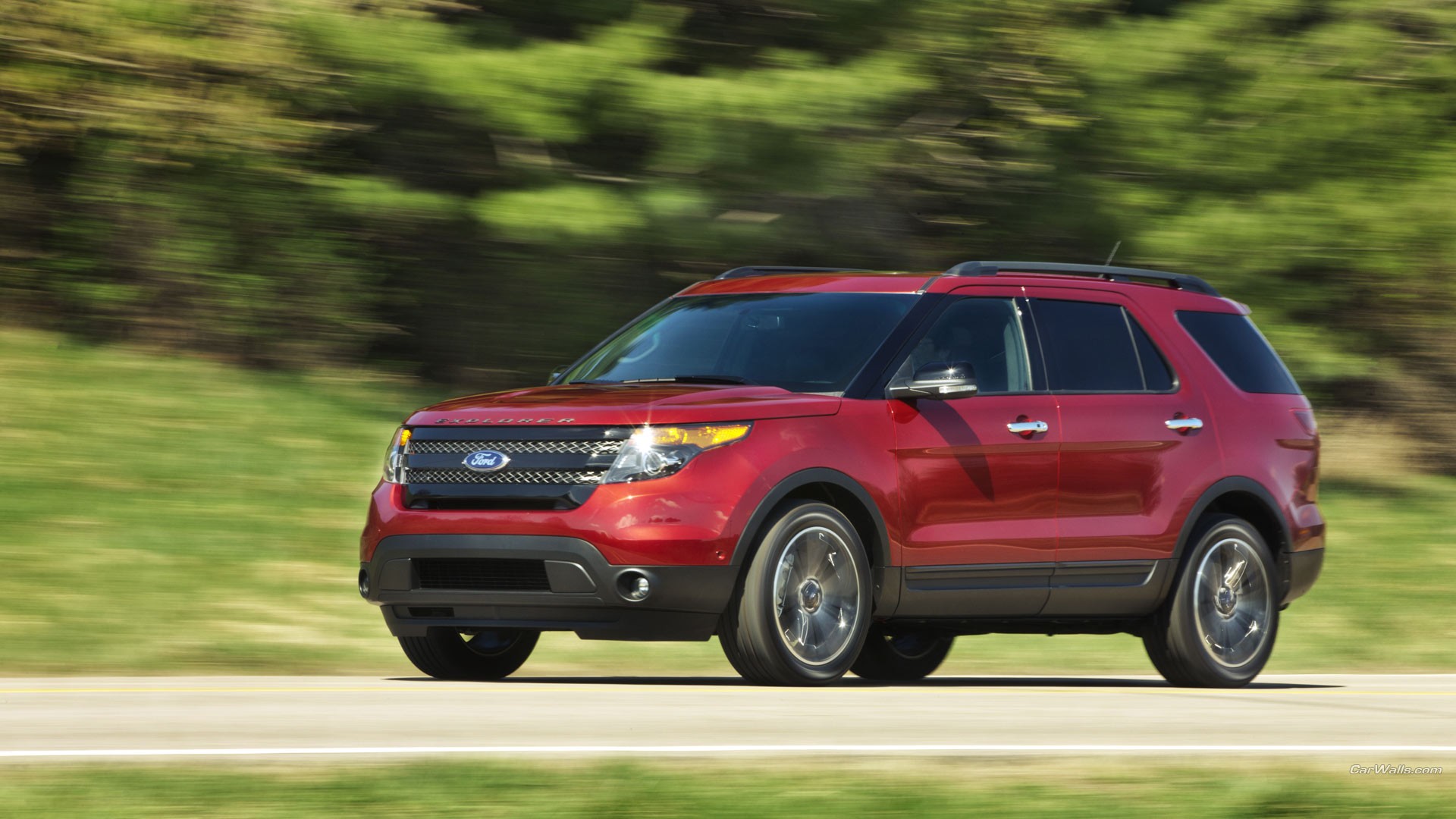 Ford Explorer Car SUV Ford Red Cars 1920x1080