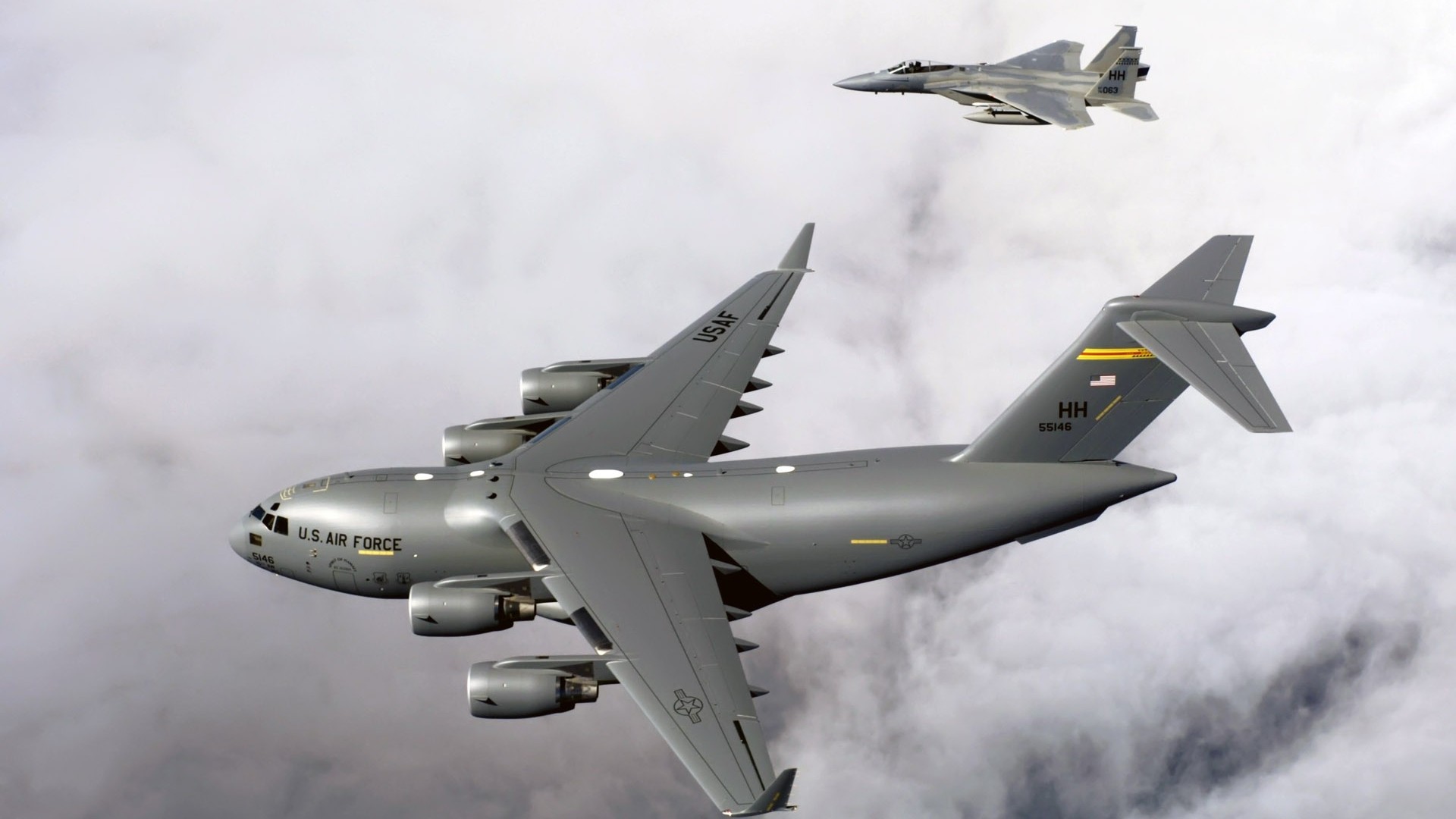 Military Aircraft Airplane Jets F 15 Eagle C 17 Globmaster Military Aircraft 1920x1080