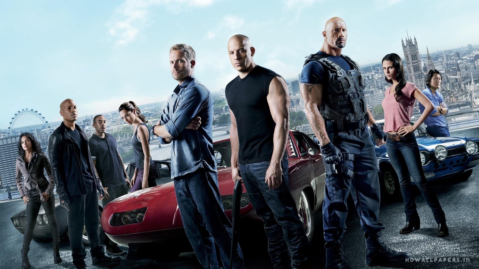 Movies Fast And Furious Dwayne Johnson Paul Walker Vin Diesel Gal Gadot Jordana Brewster People 1920x1080