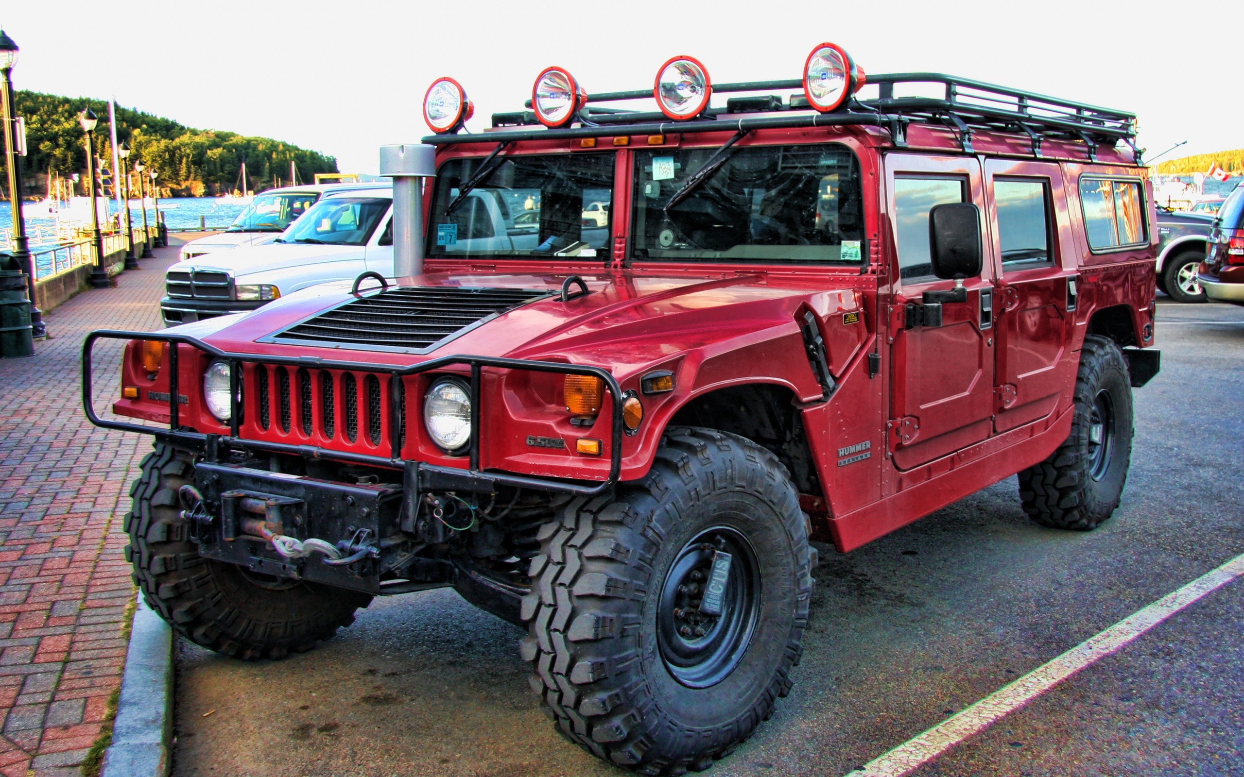 Car HDR Humvee Truck Vehicle Red Cars 2560x1600