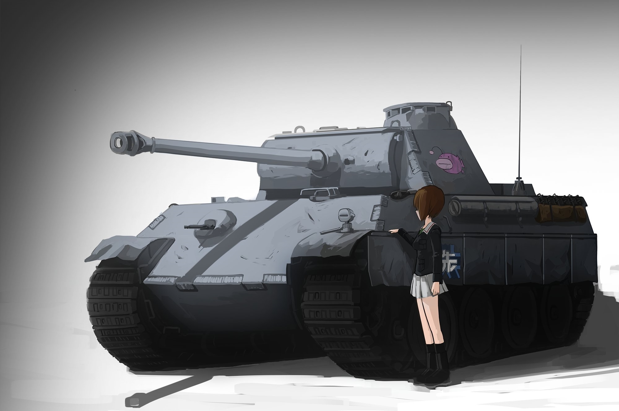 Girls Und Panzer Nishizumi Miho Tank Anime Girls 2000x1327