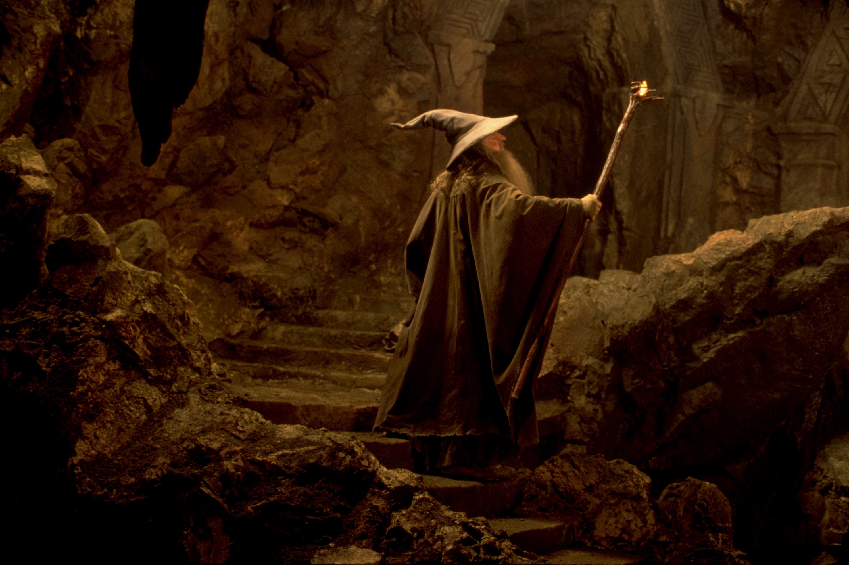 The Lord Of The Rings Movies Gandalf Moria Wizard The Lord Of The Rings The Fellowship Of The Ring 2954x1965