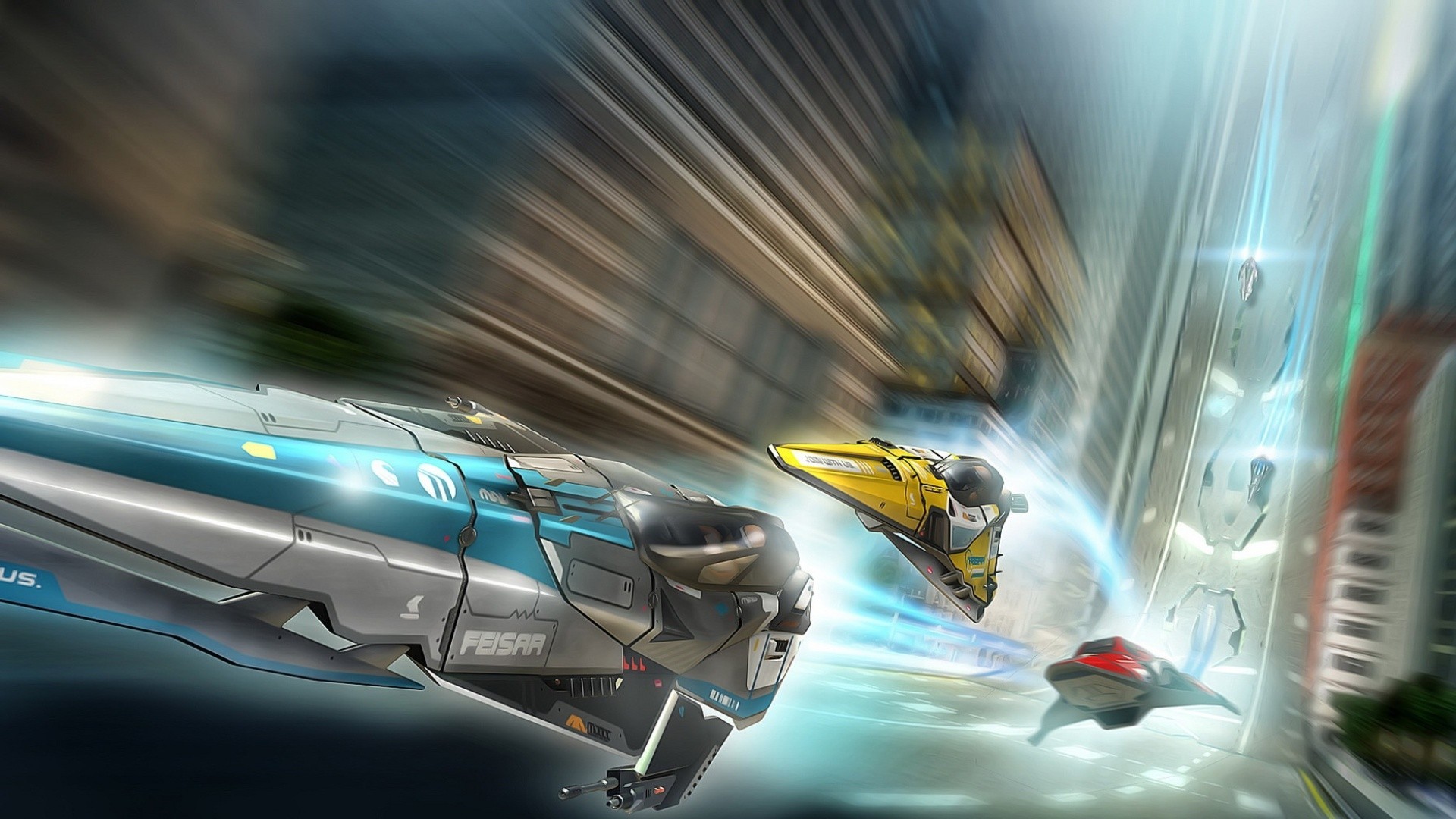 Video Games Wipeout Motion Blur 1920x1080