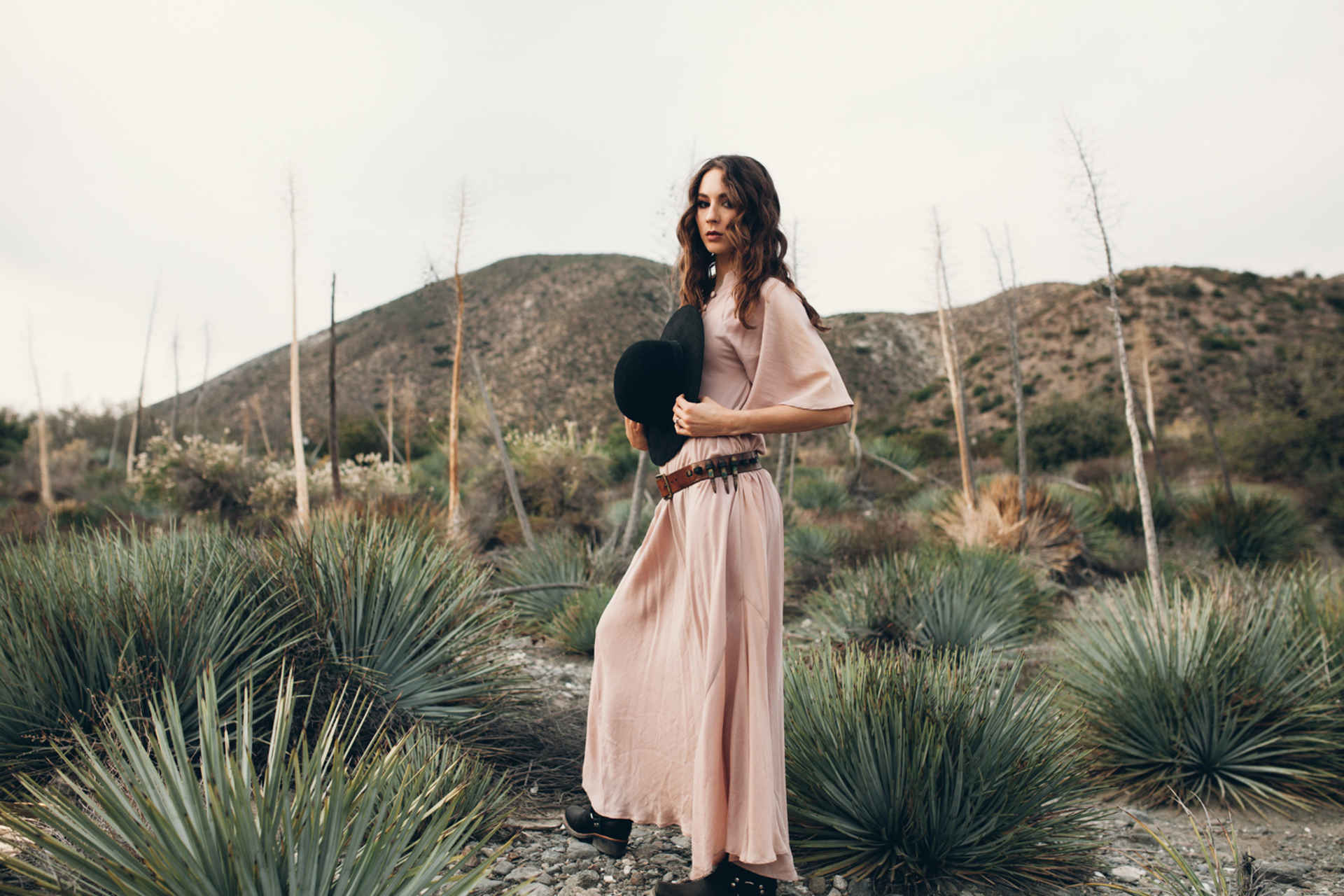 Troian Bellisario Actress Brunette Hat Pink Dress 1920x1280