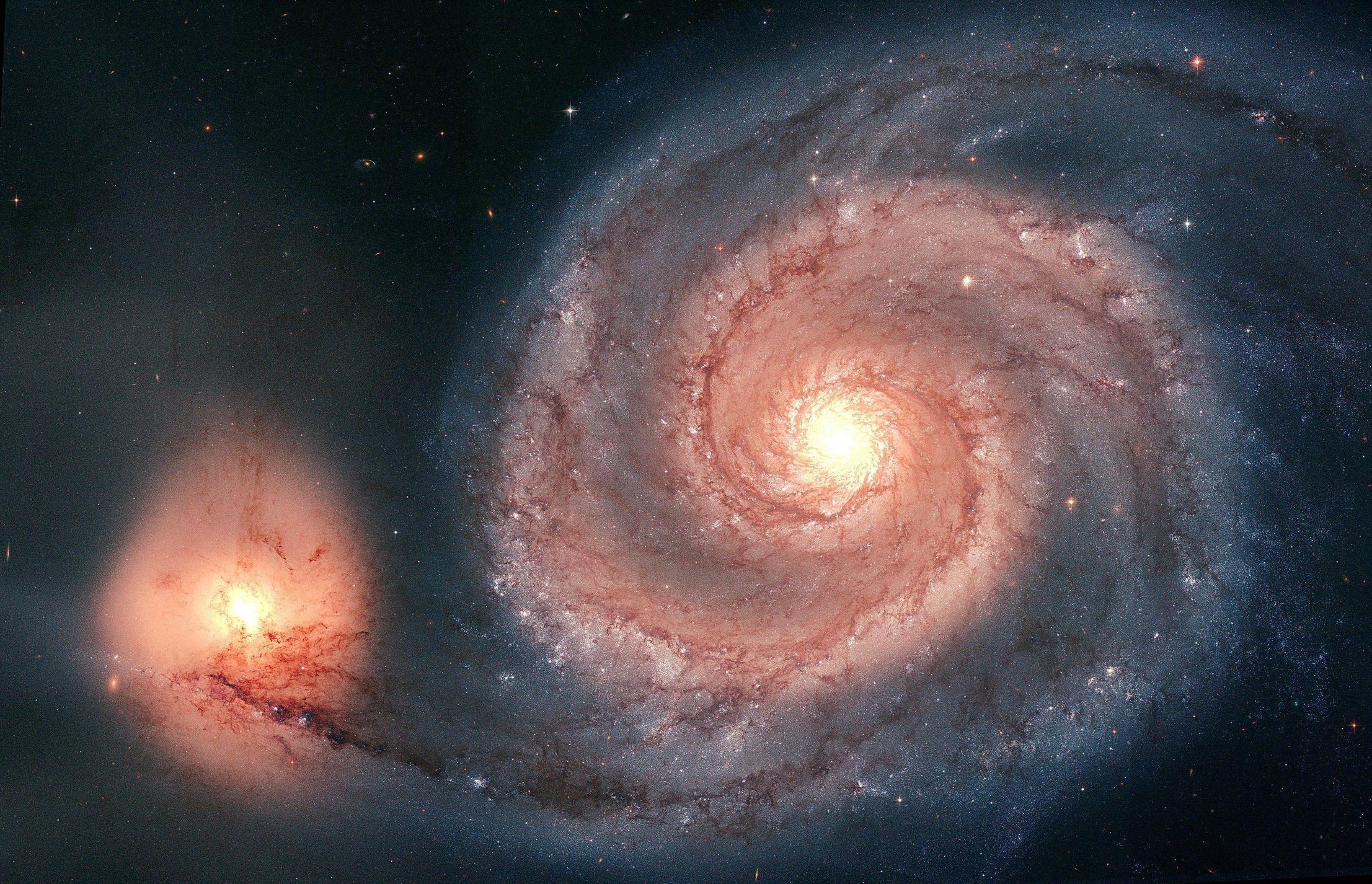 Space Galaxy Stars Space Art Digital Art Whirlpool Galaxy 2213x1426