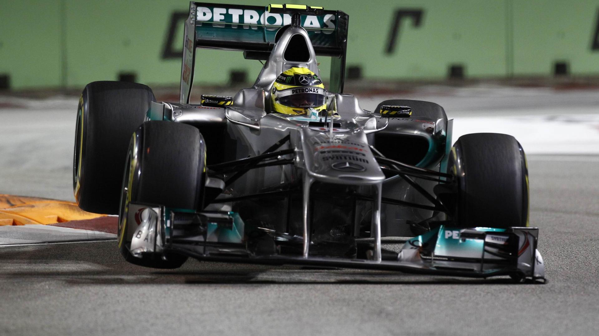 Mercedes AMG Petronas Nico Rosberg Formula 1 Race Cars Sport Helmet Vehicle 1920x1080