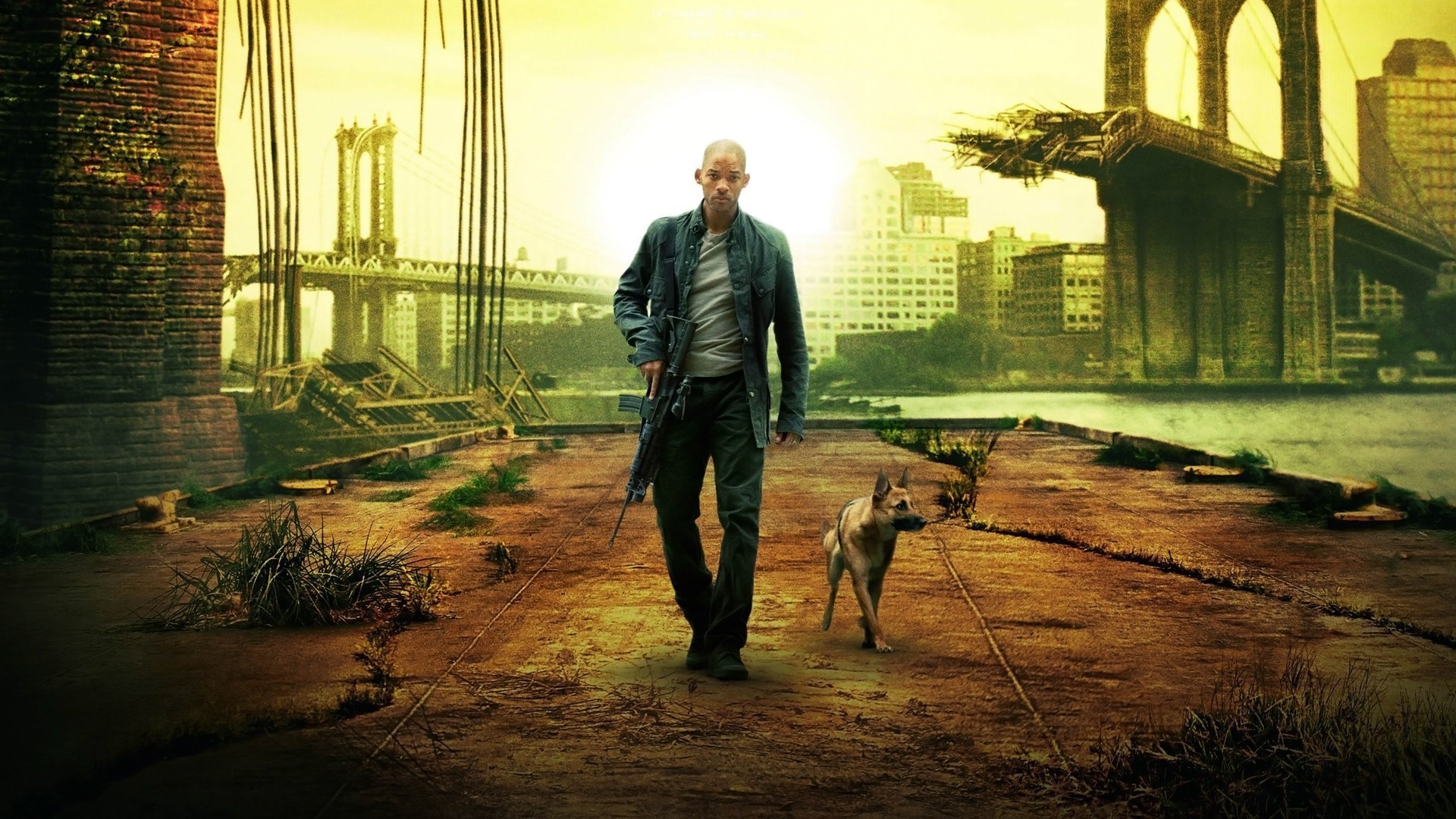 Will Smith I Am Legend M4A1 Movies Apocalyptic 1920x1080