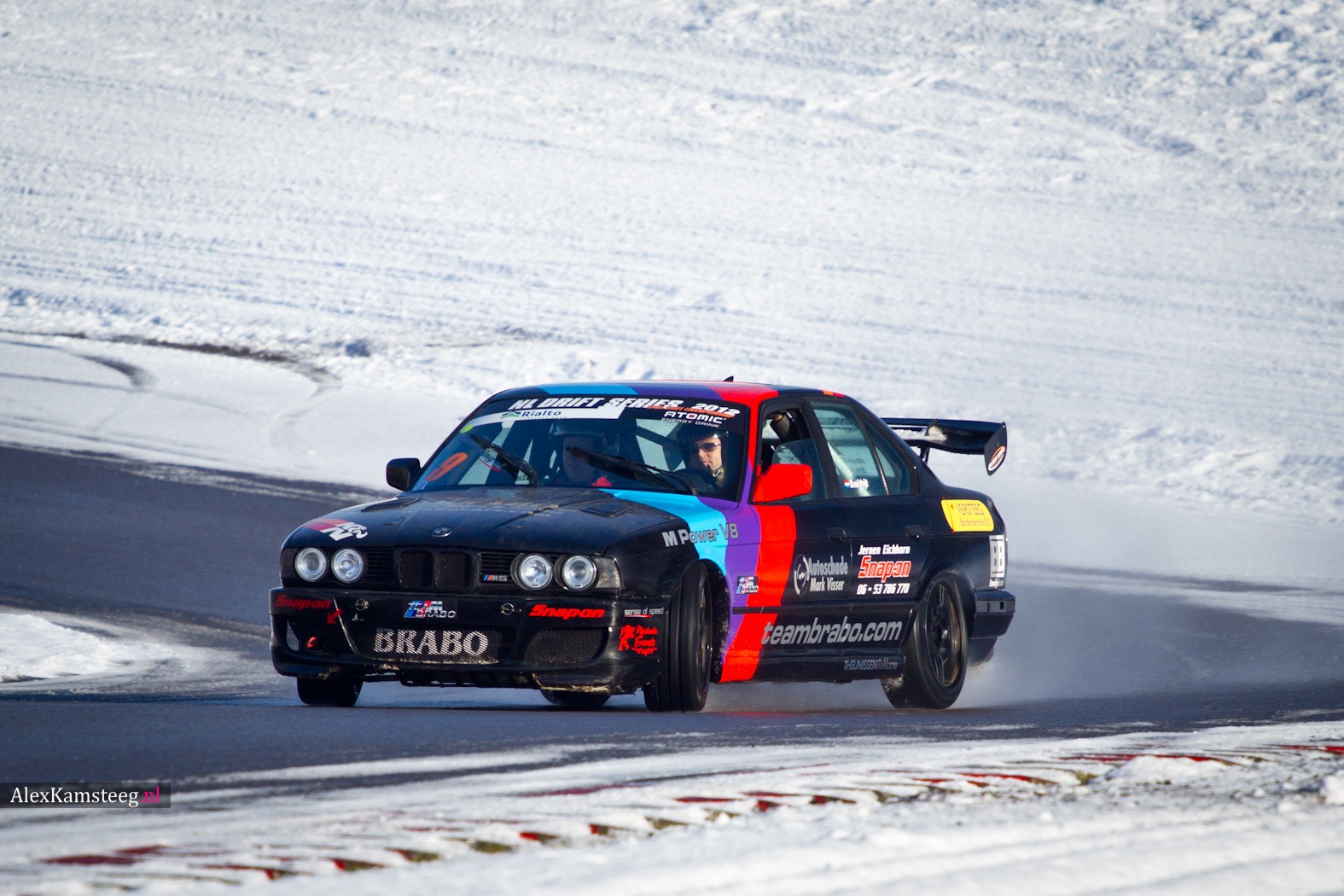 Snow Vehicle Car BMW M5 BMW 5 Series BMW E34 Race Cars 1575x1050