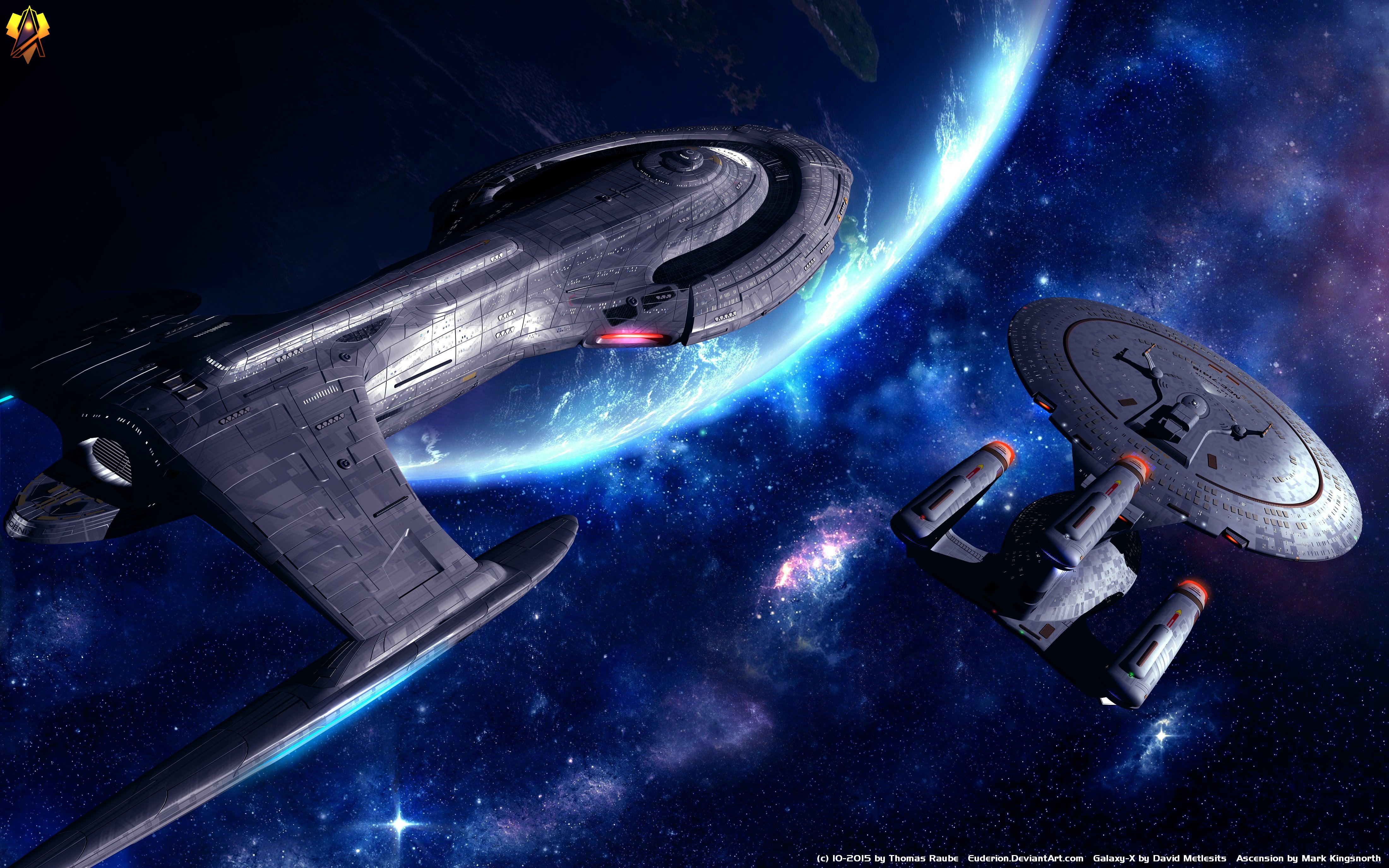 Star Trek Enterprise Star Trek Galaxy Class USS Phoenix 4400x2750.