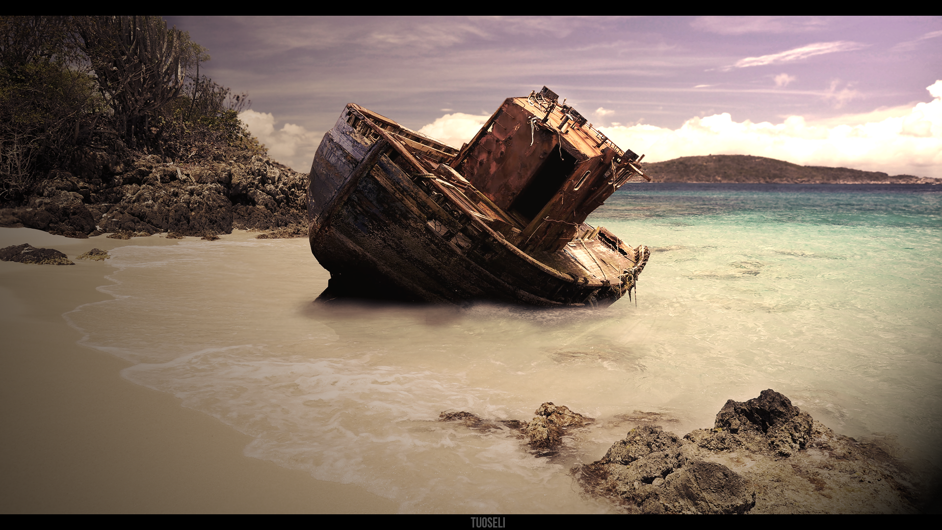 Wreck Sea Beach 1920x1080