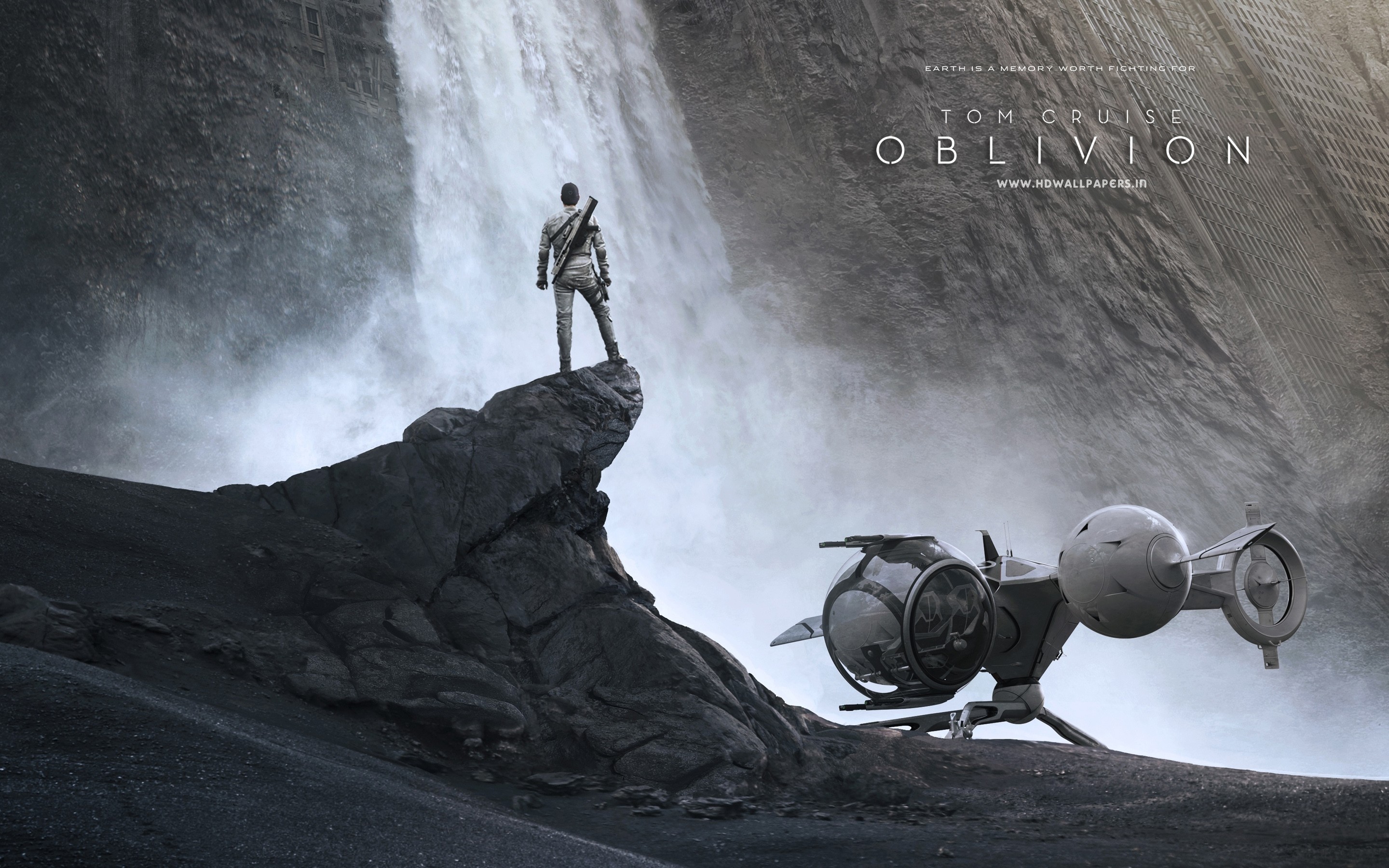 Movies Oblivion Movie Waterfall Movie Vehicles 2880x1800