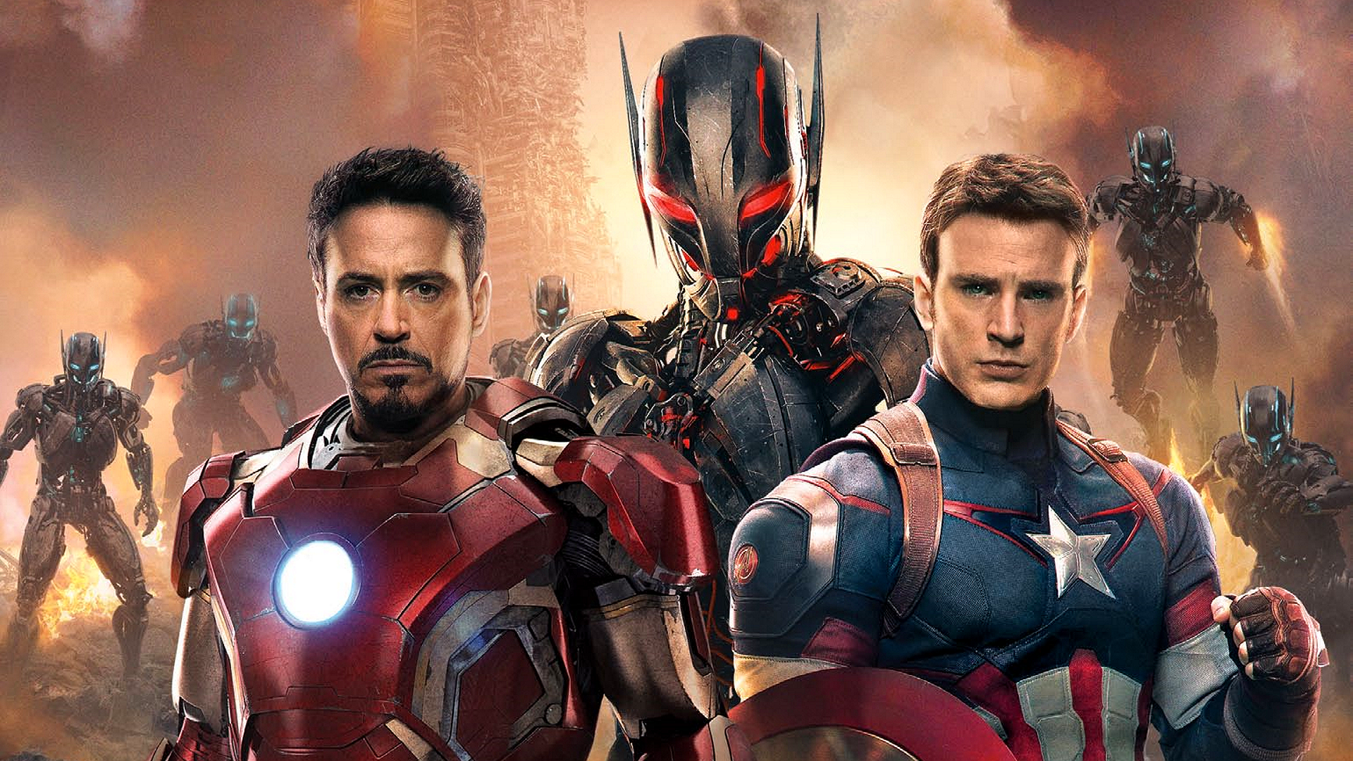 Avengers Age Of Ultron Iron Man Captain America Ultron Movies Tony Stark Chris Evans Robert Downey J 1920x1080