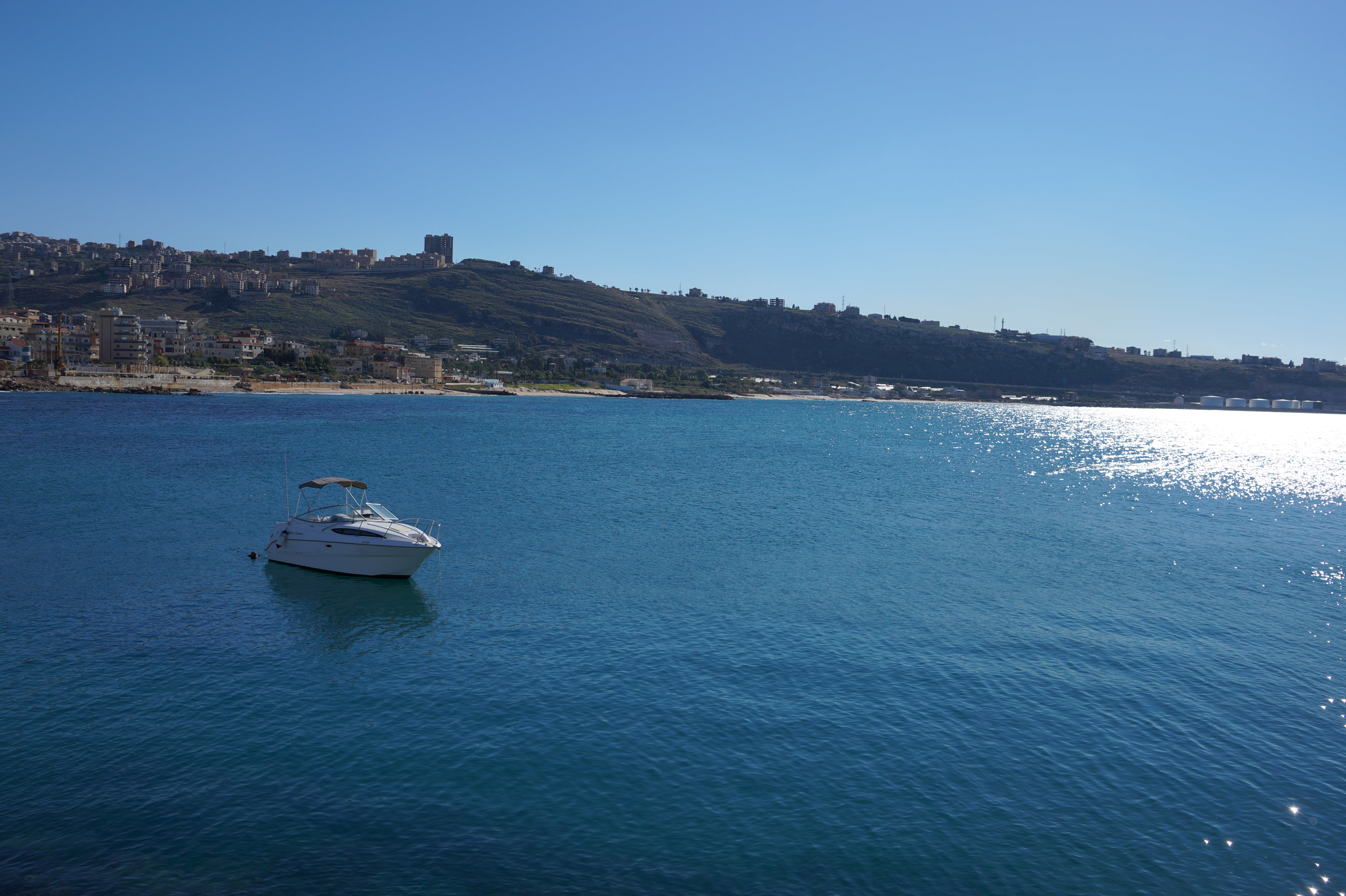 Sea Nature Boat Lebanon Middle East Summer Sun 5456x3632