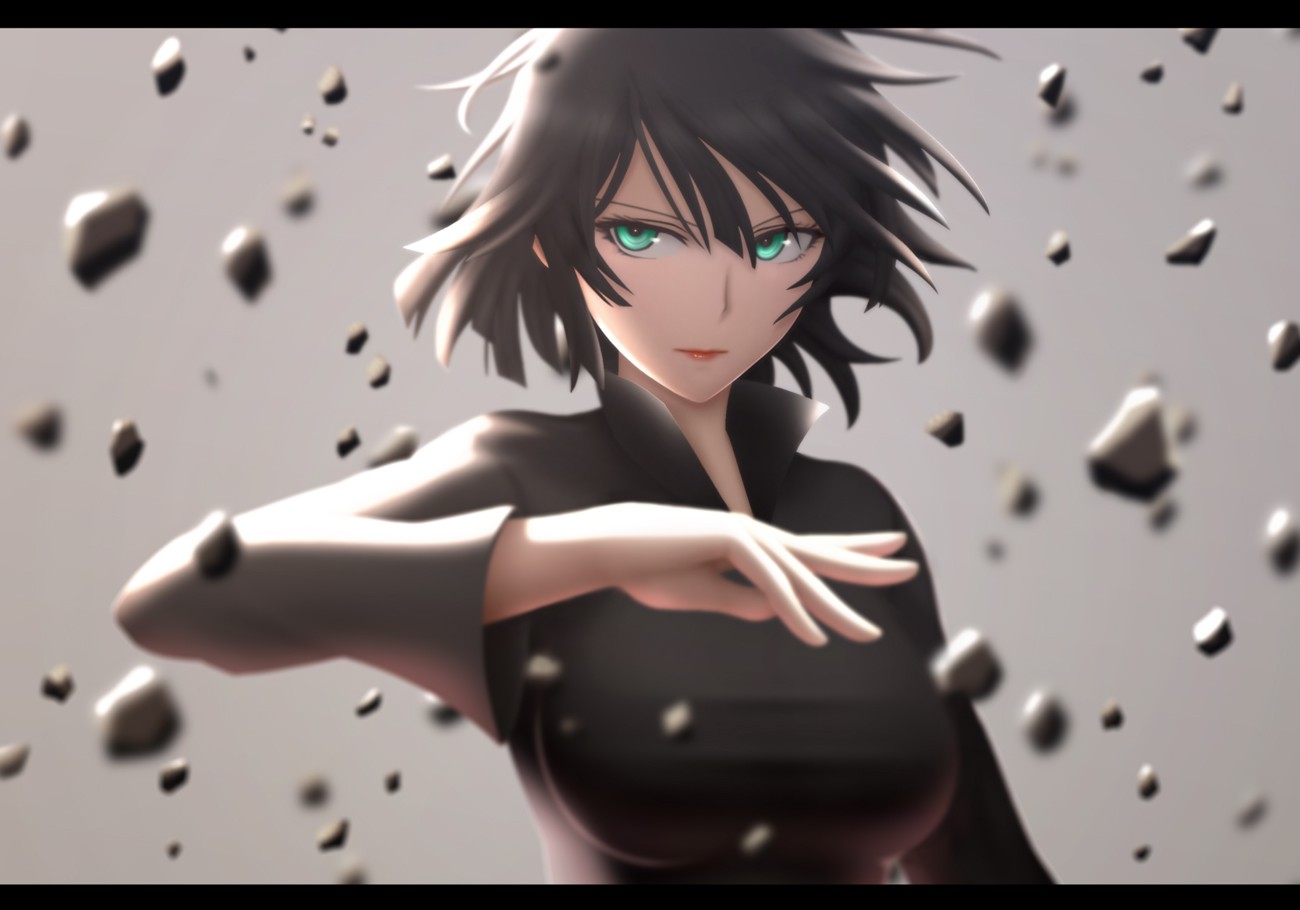 Anime One Punch Man Fubuki Green Eyes Short Hair 1300x910