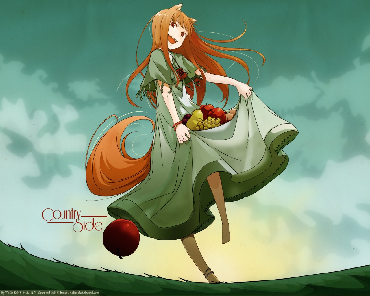 Spice And Wolf Holo Apples Anime Girls Okamimimi 1280x1024