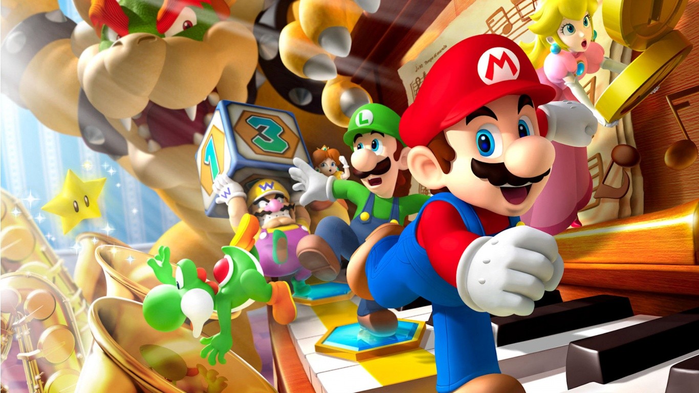 Super Mario Mario Bros Super Mario Bros Mario Party Video Games Colorful Vibrant 1366x768