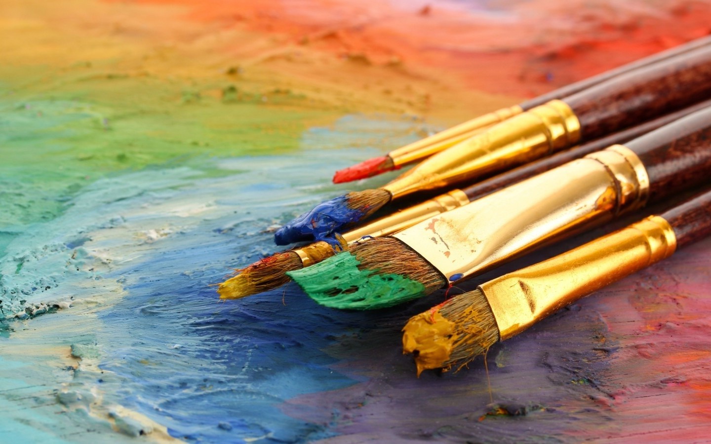 Artwork Painting Paintbrushes 1440x900