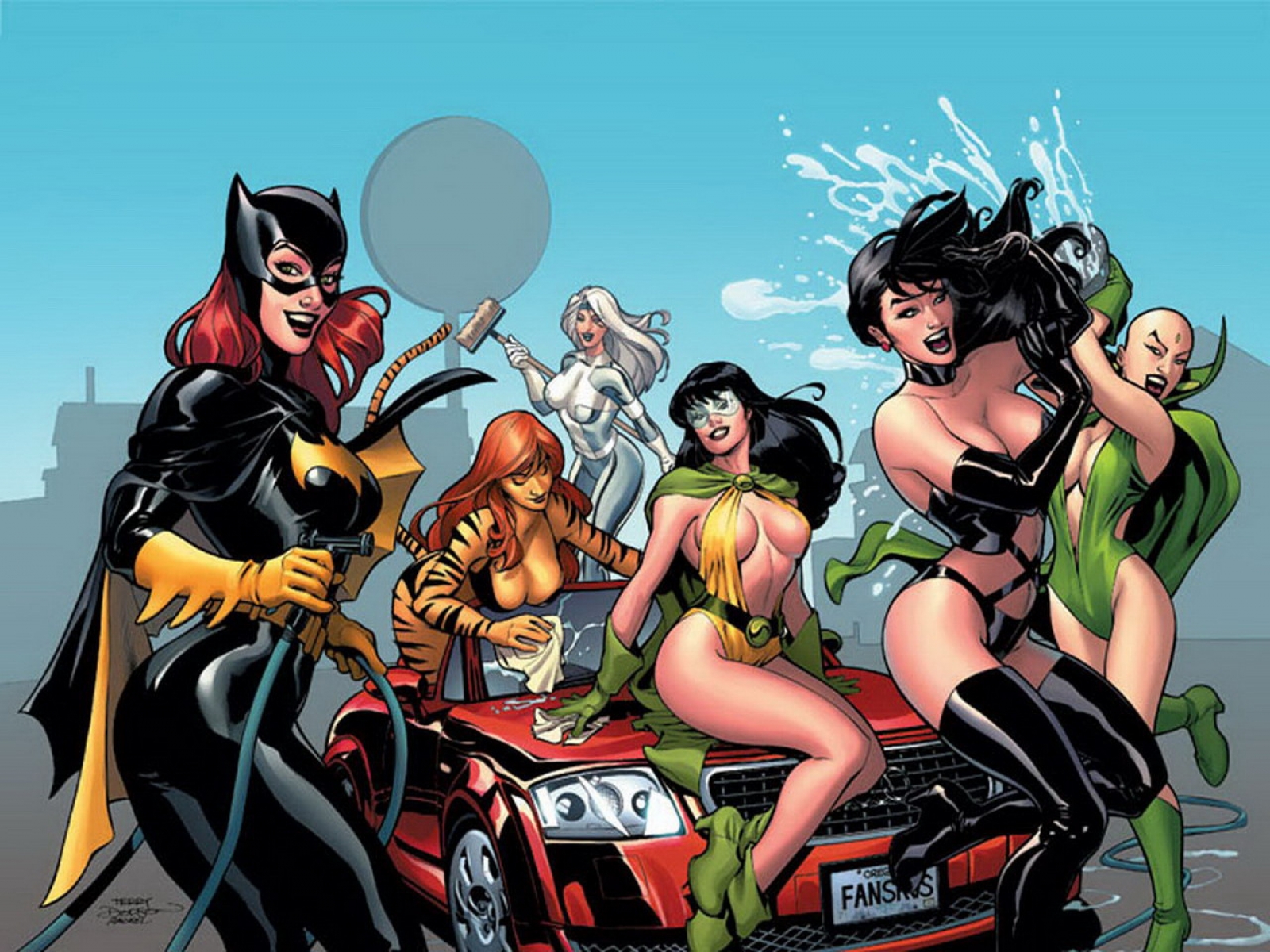Batgirl Cheetah DC Comics 1600x1200