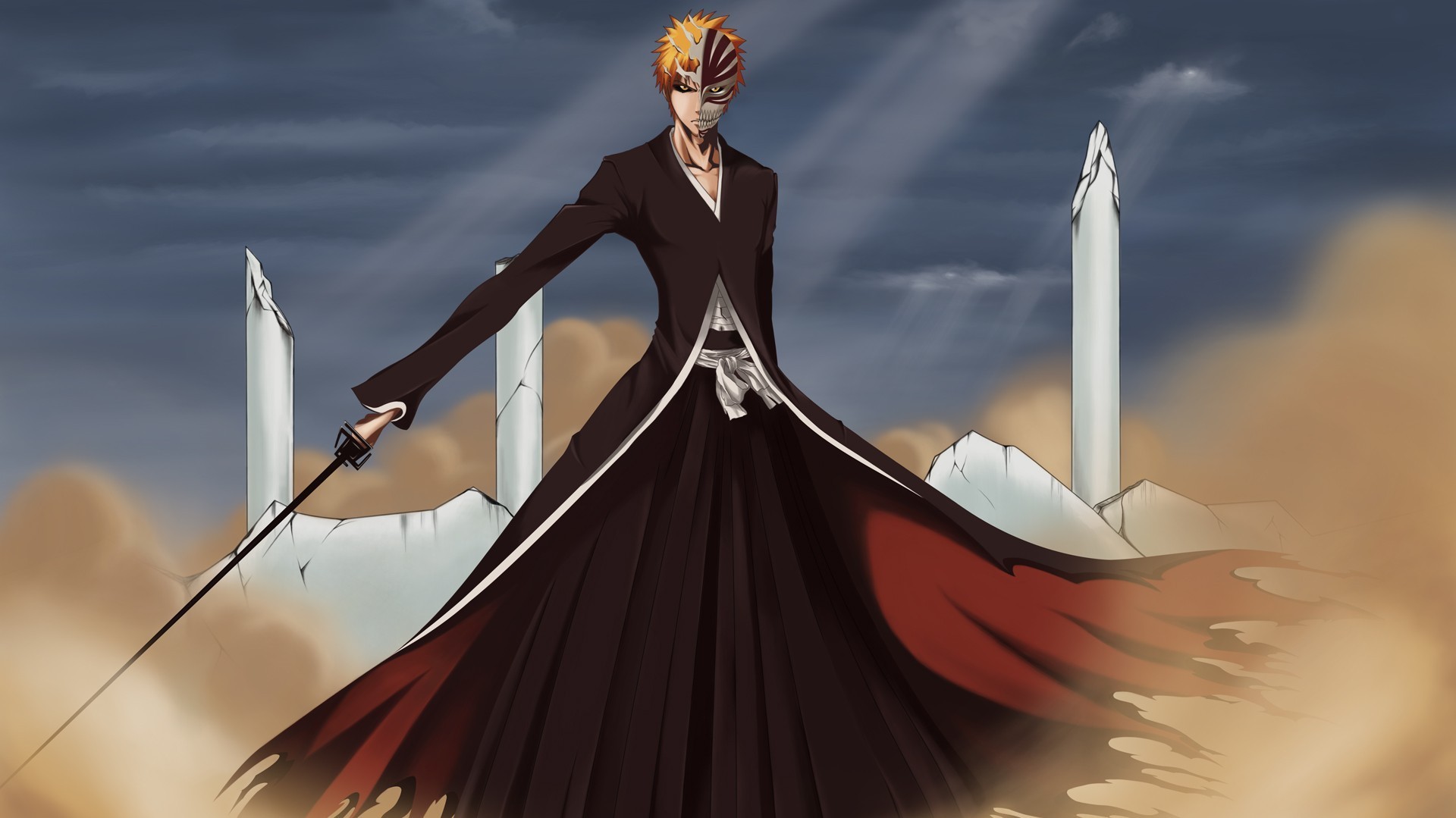 Bleach Kurosaki Ichigo Bankai Hollow Dust Palace Anime 1920x1079