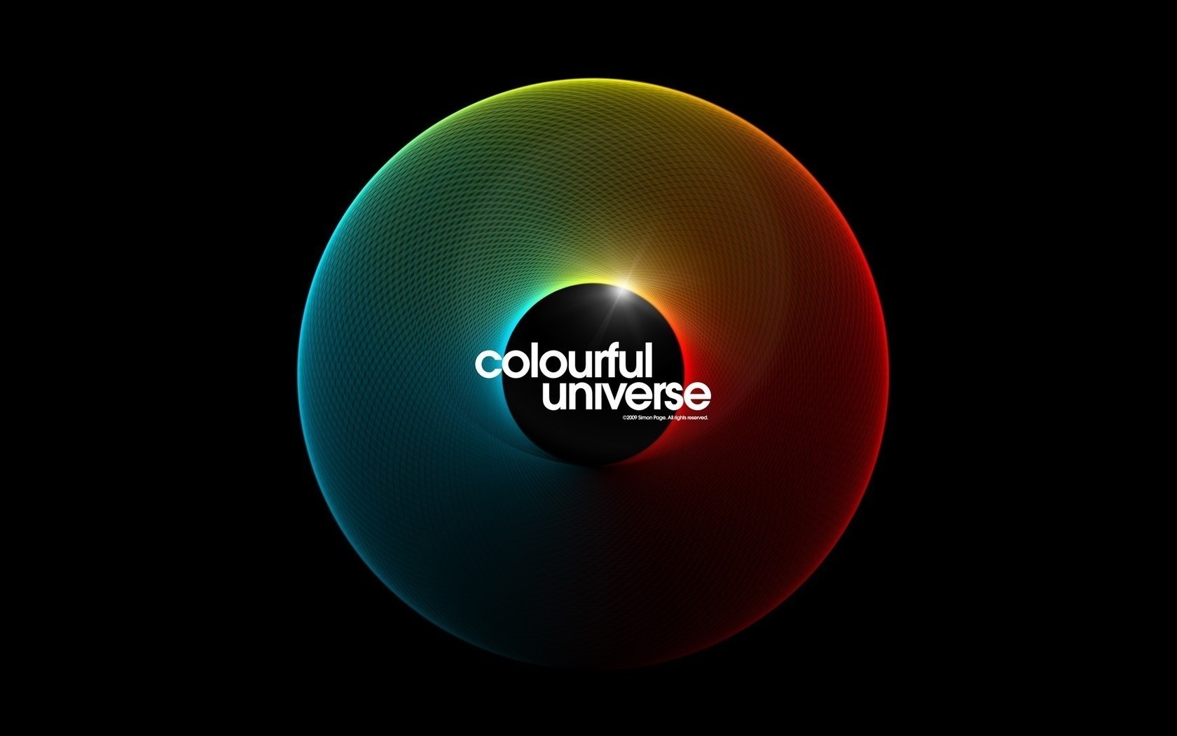 Simon C Page Spectrum Color Wheel Sphere Black Background Colorful Digital Art 1680x1050
