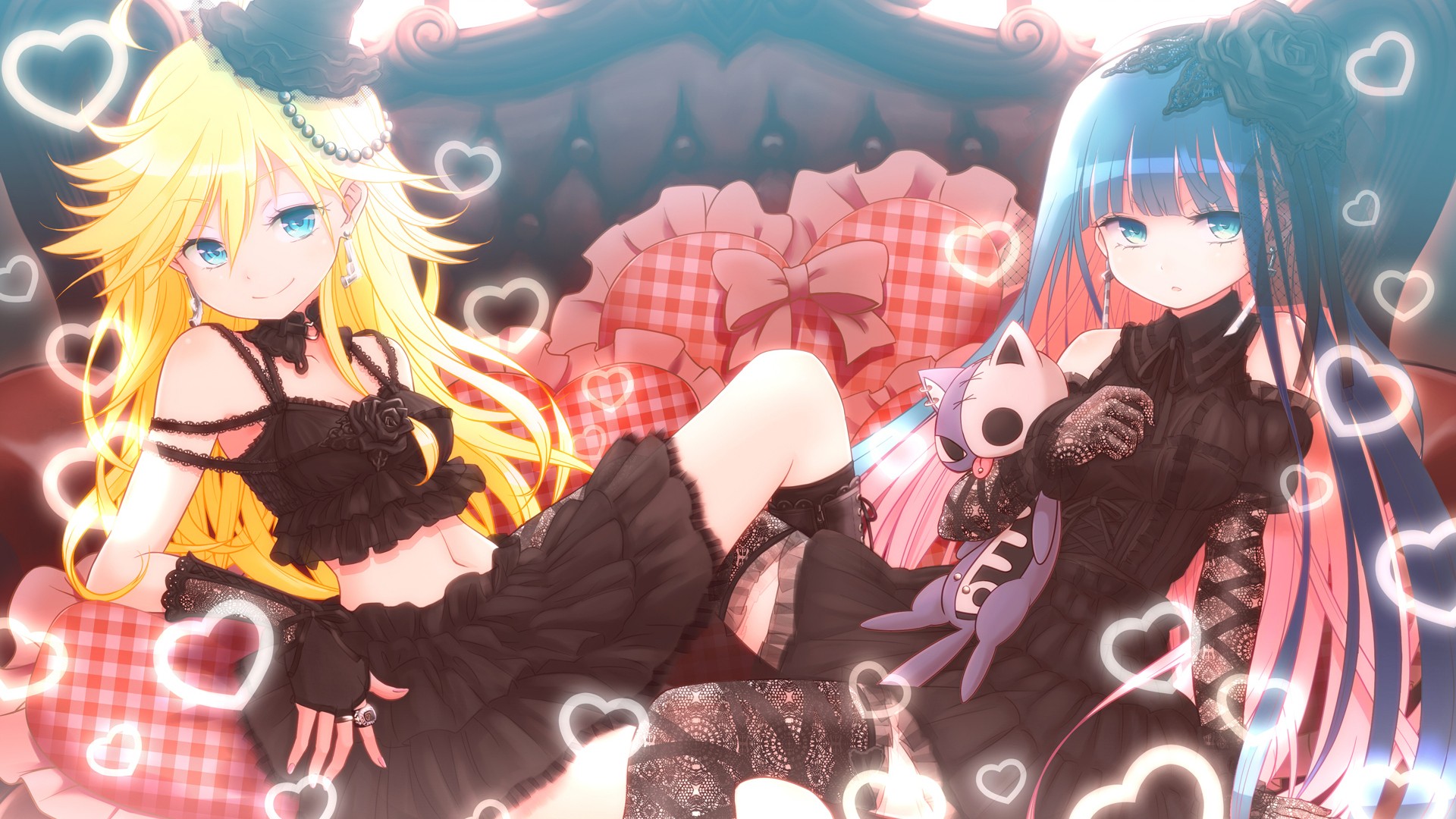 Anime Anime Girls Panty And Stocking With Garterbelt Anarchy Panty Anarchy Stocking Blonde Long Hair 1920x1080