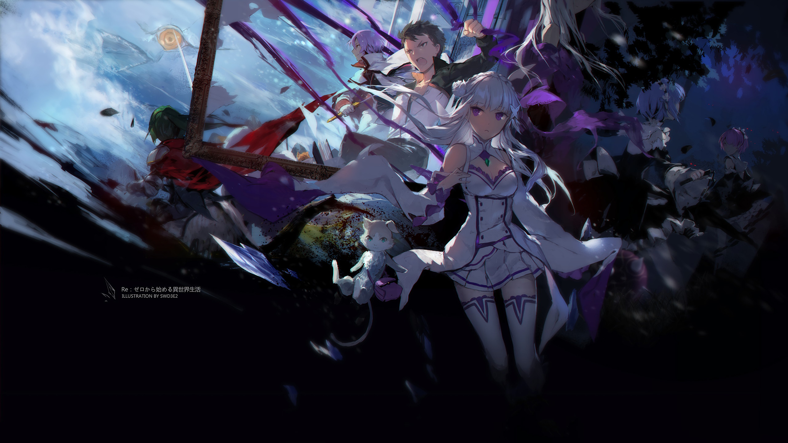 Emilia Re ZERO Pack Re ZERO Rem Re ZERO Ram Re ZERO Julius Juukulius Crusch Karsten Subaru Natsuki R 2560x1440