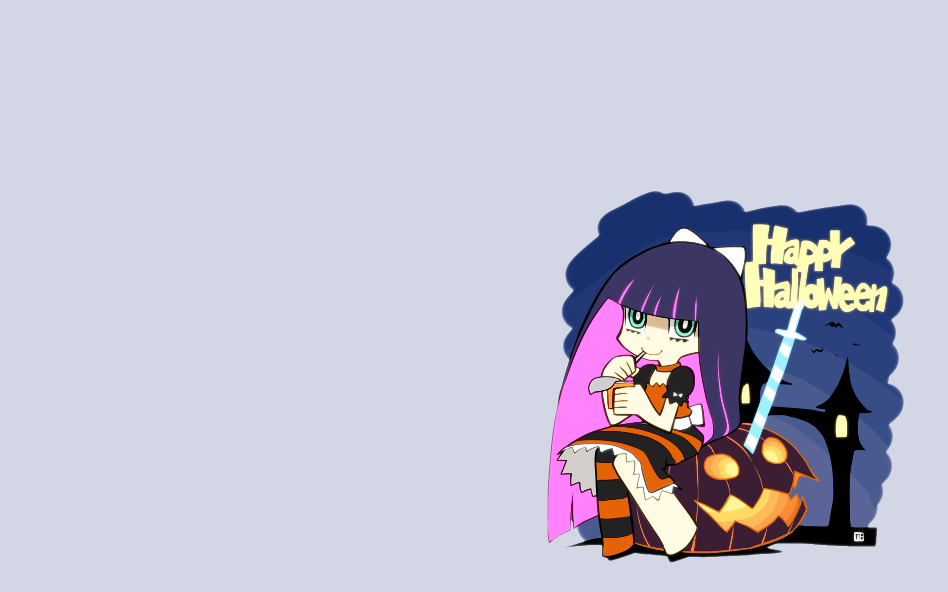 Panty And Stocking With Garterbelt Anarchy Stocking Gothic Lolita Anime Girls Simple Background 1920x1200