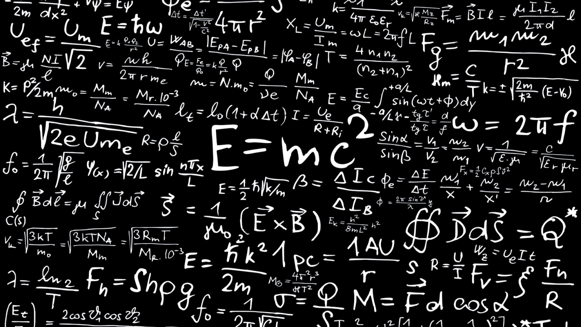 Science Albert Einstein Formula Mathematics Physics 1920x1080