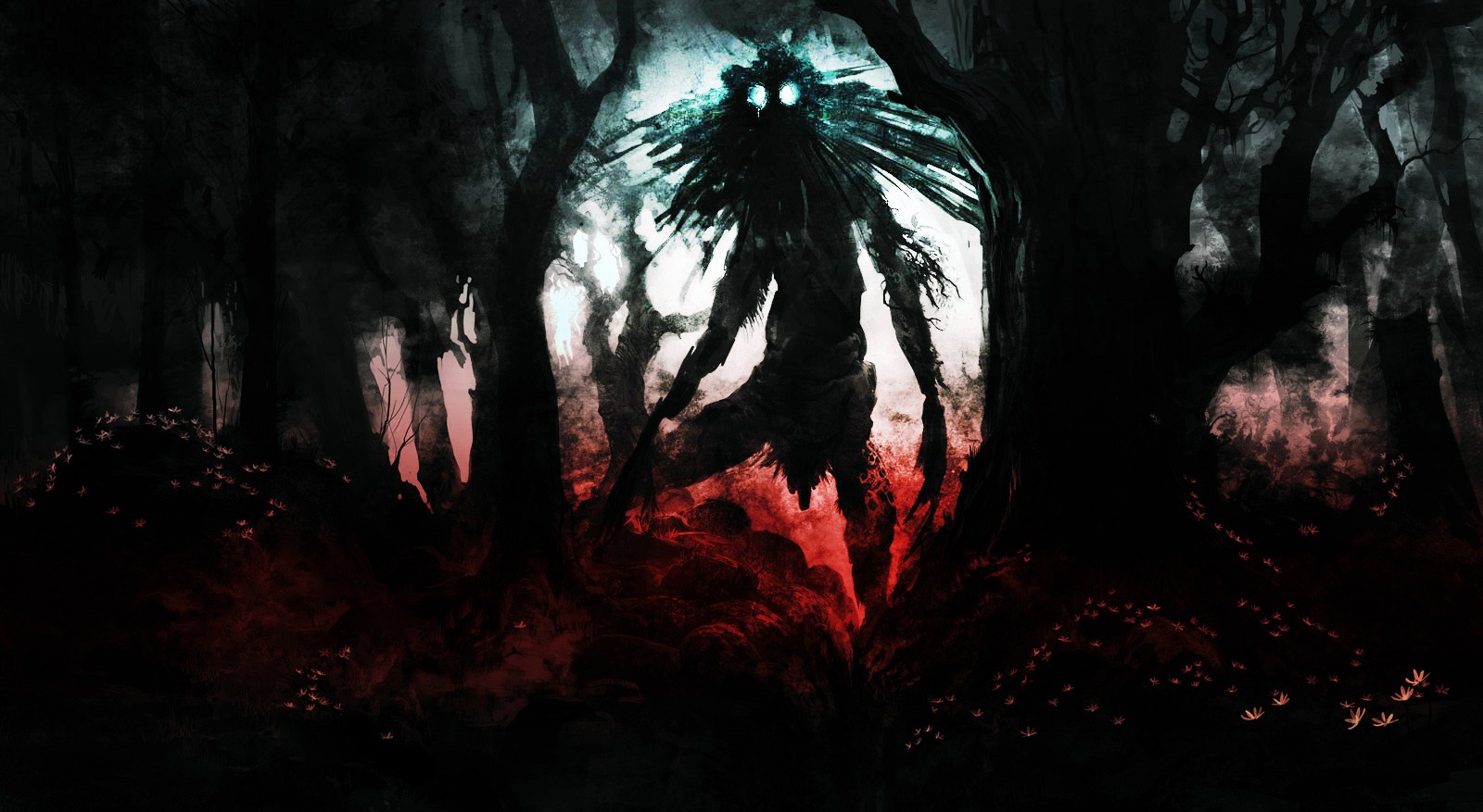 Creepy Evil Death Corpse Skeleton Reaper Horror Forest Bloodborne 1600x877