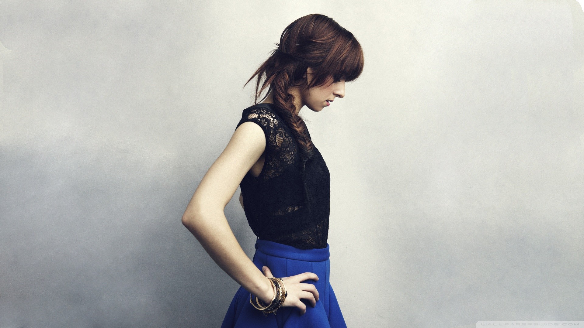 Model Blue Dress Christina Grimmie Women Face Profile 1920x1080