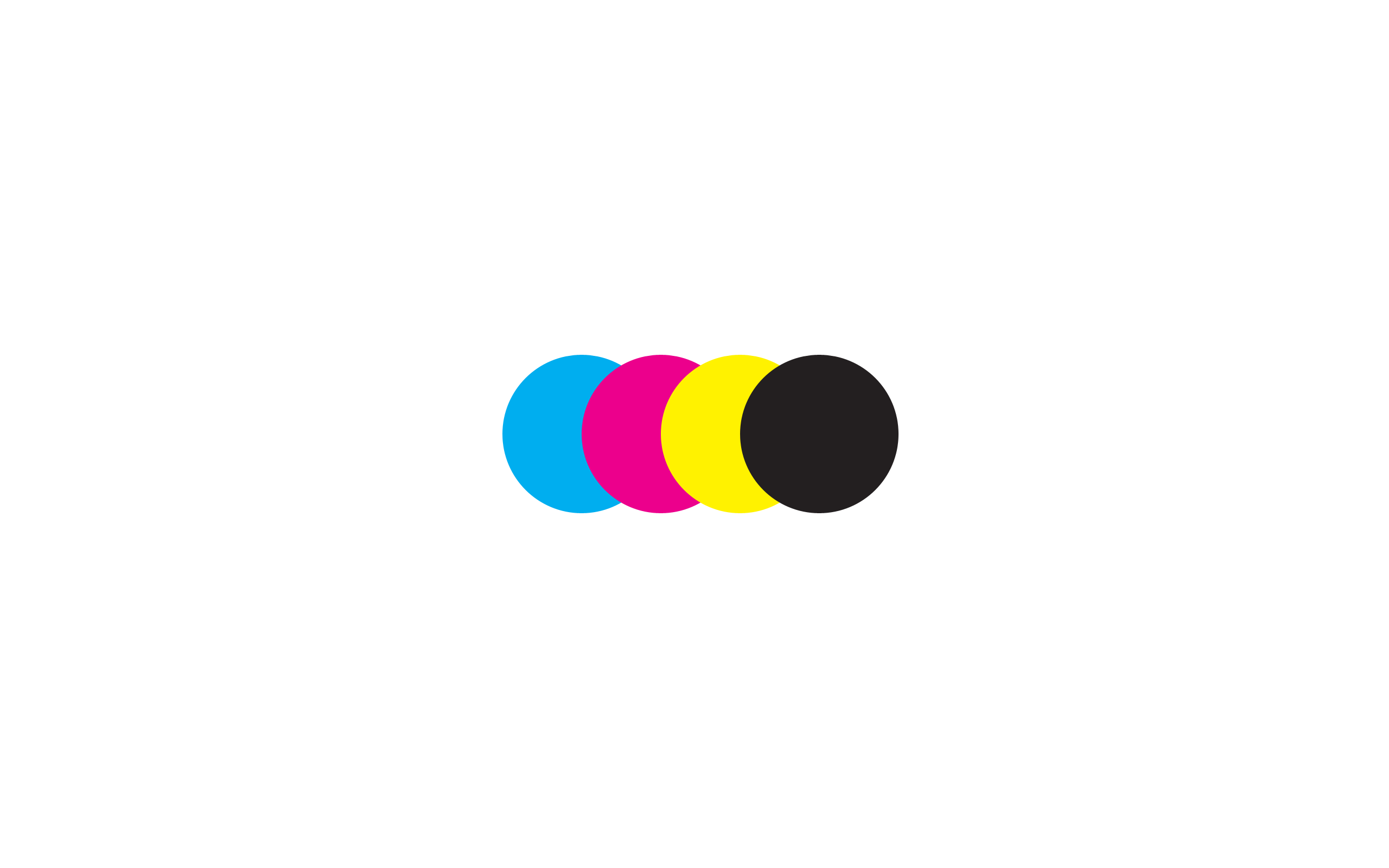 White Background CMYK Minimalism Cyan Magenta Yellow Black White 2560x1600