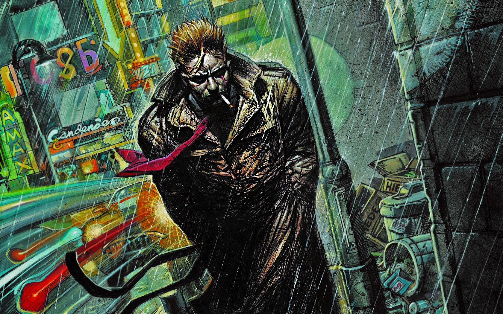 Constantine Hellblazer Comic Art 1680x1050