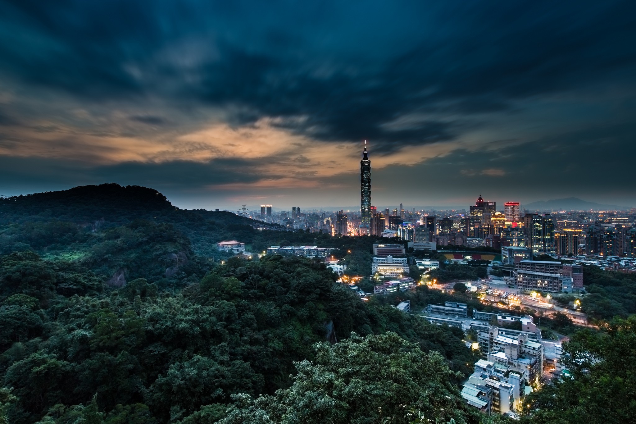 Cityscape Taipei Thailand Taipei 101 2048x1365