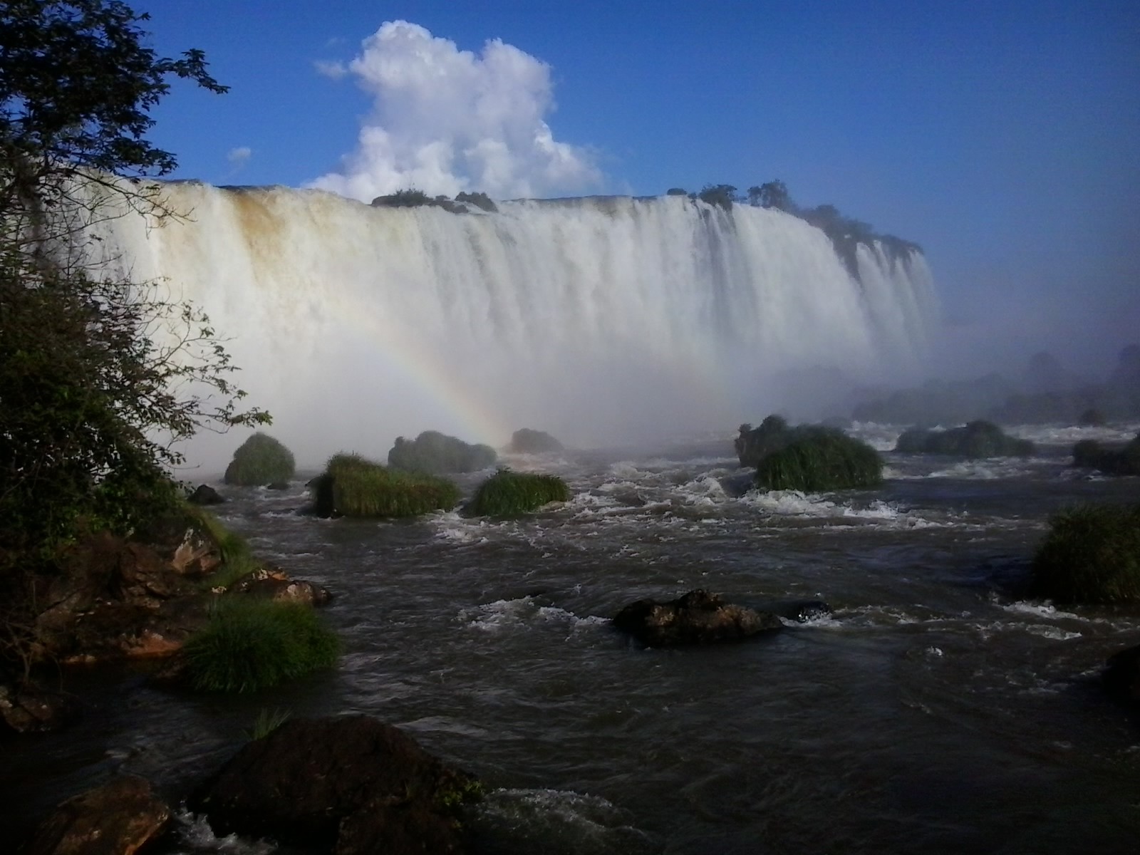 Brasil Waterfall River Nature Rainbows 1600x1200