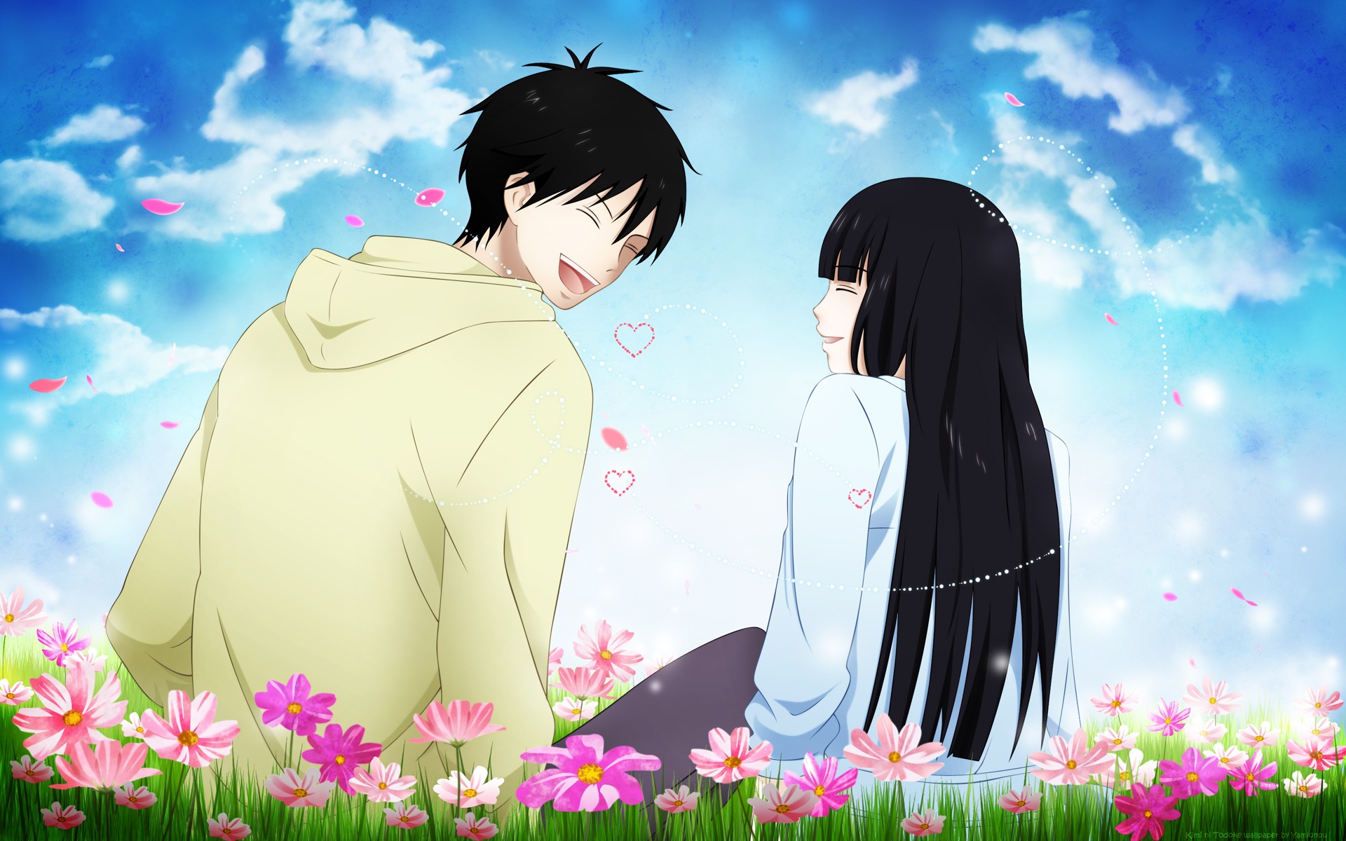 Kimi Ni Todoke Kazehaya Shouta Kuronuma Sawako Flowers Anime Anime Boys Anime Girls Love 1920x1200