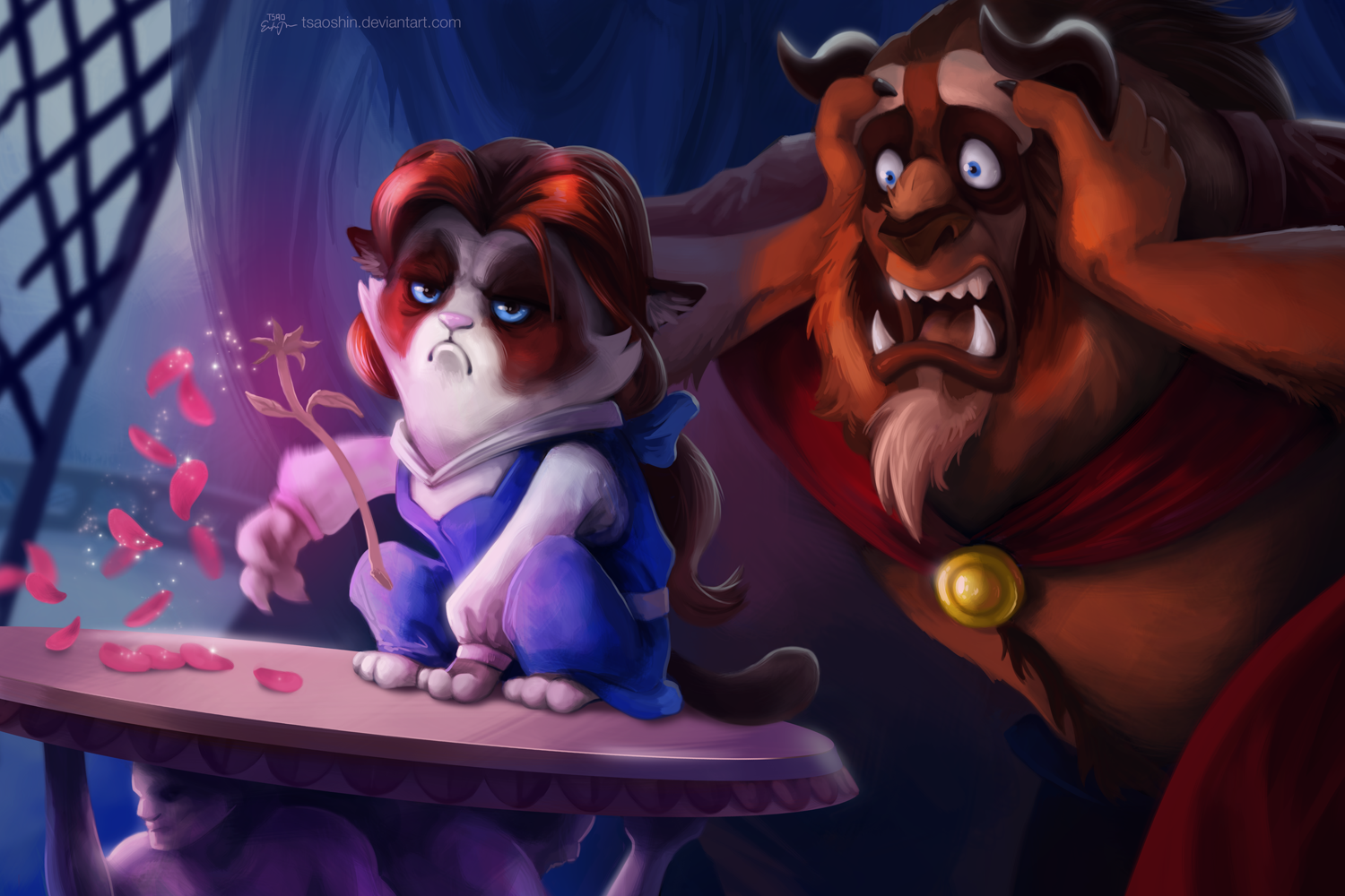 Grumpy Cat Beast Beauty And The Beast 1500x1000