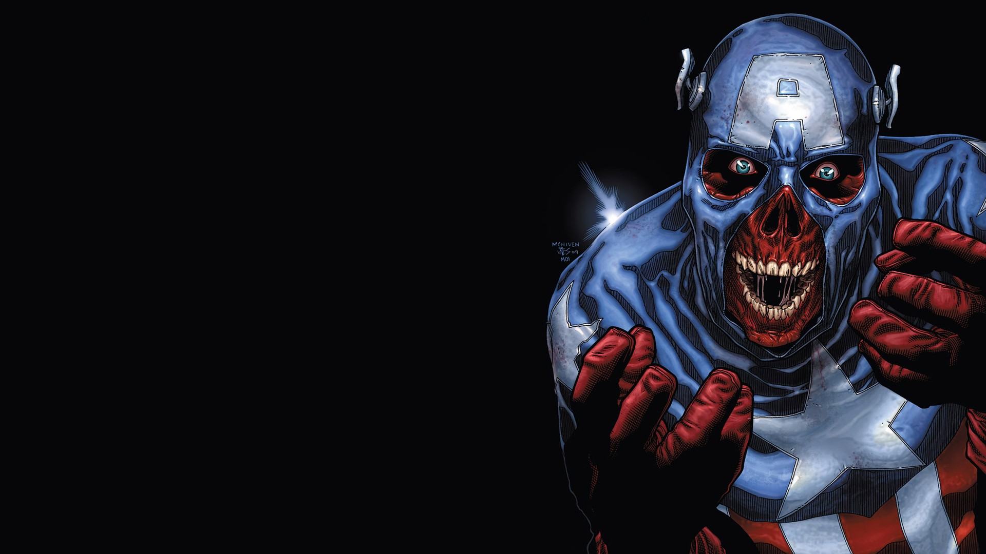 Captain America Movies Marvel Comics Superhero Red Skull Wolverine Old Man Logan 1920x1080