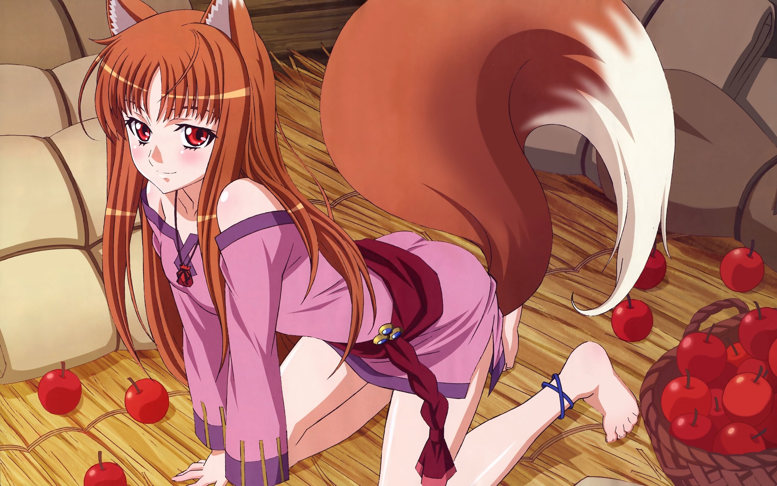 Spice And Wolf Holo Apples Anime Girls Anime Okamimimi 2560x1600