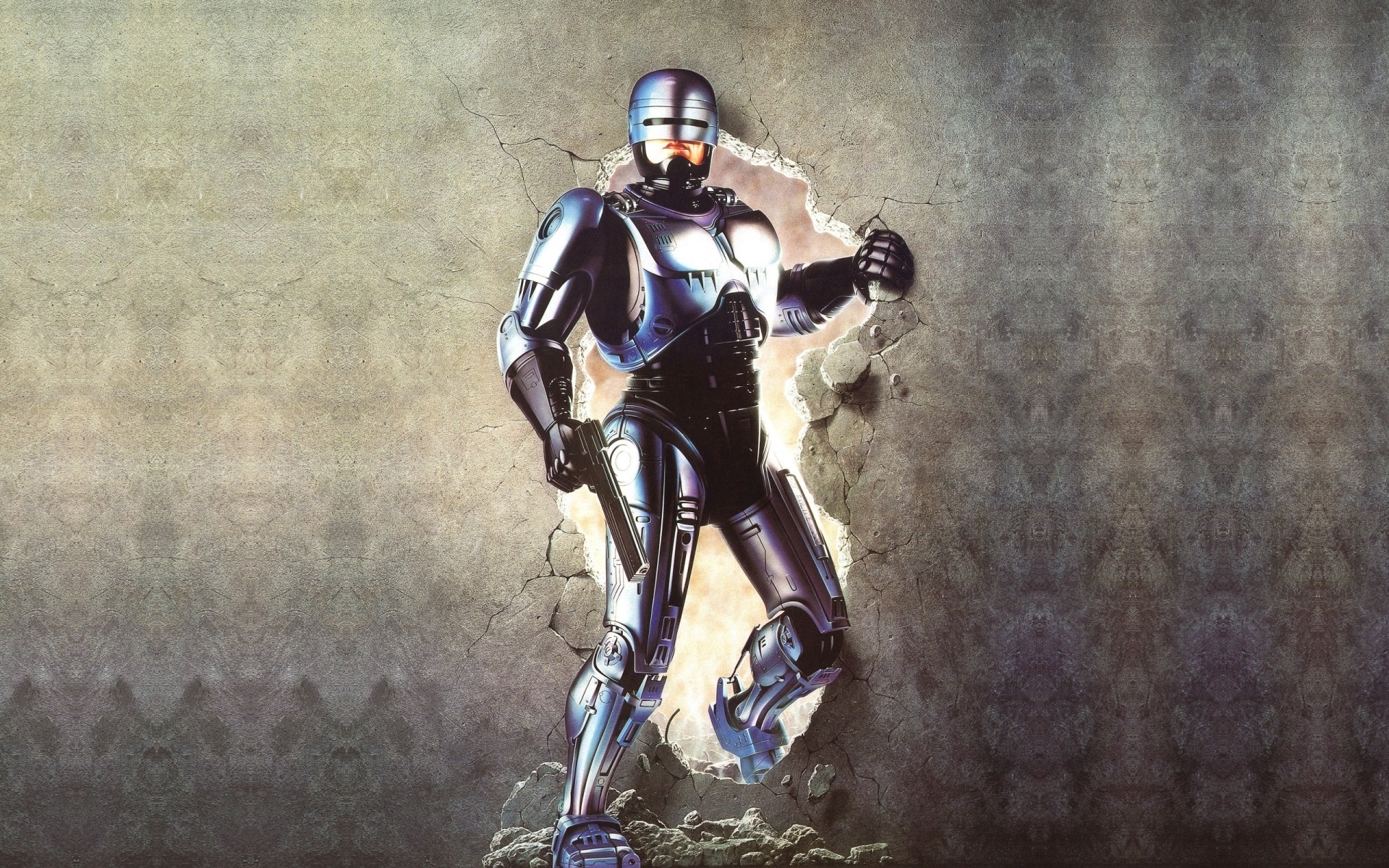 RoboCop Cyborg Robocop 2 Movies Machine Men Gun Wall 1990 Year 1920x1200