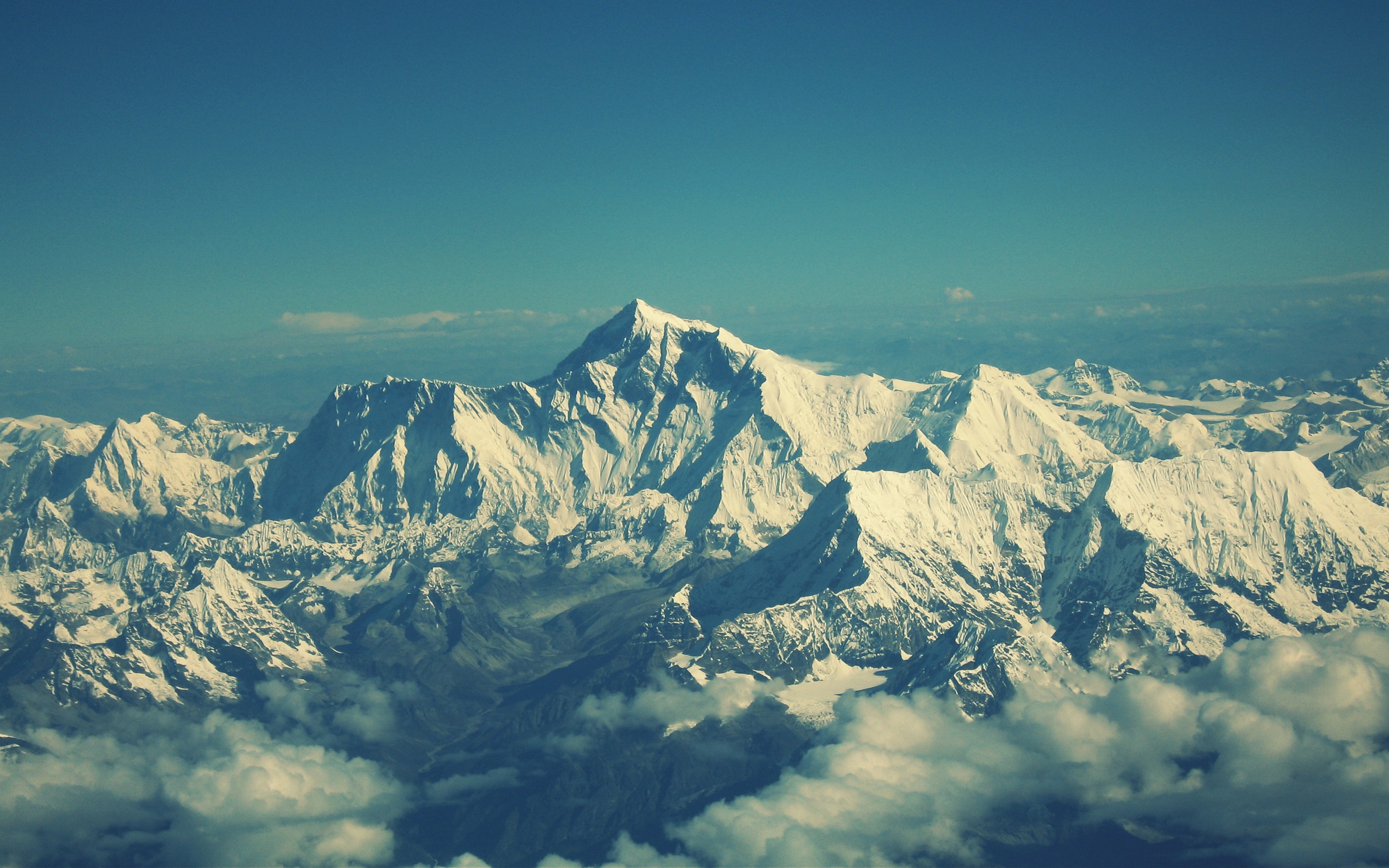 Mountains Mount Everest Aerial View 2808x1755