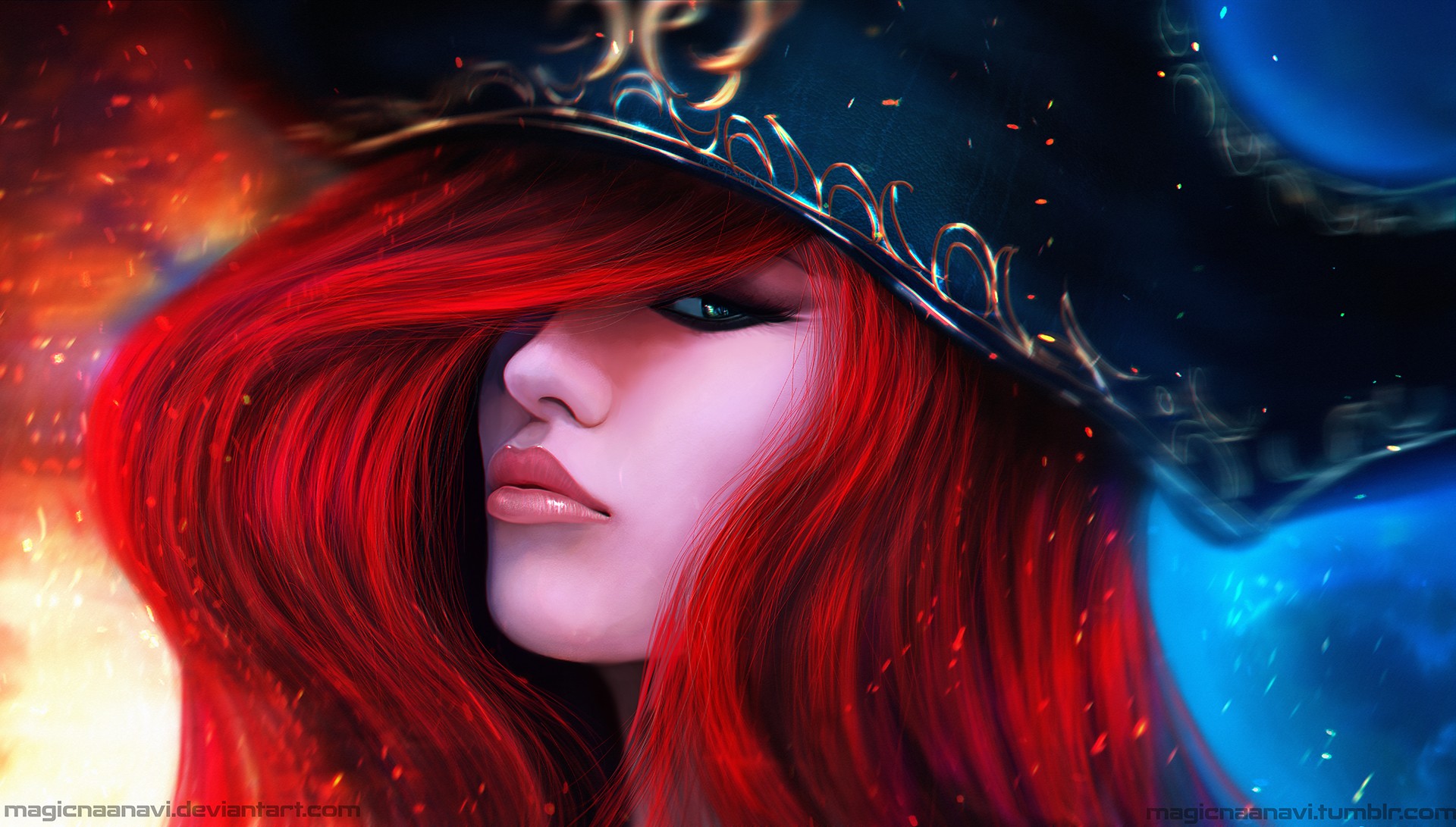 Anime Girls Anime Realistic Render Miss Fortune Digital Art Funny Hats League Of Legends Video Games 1920x1091