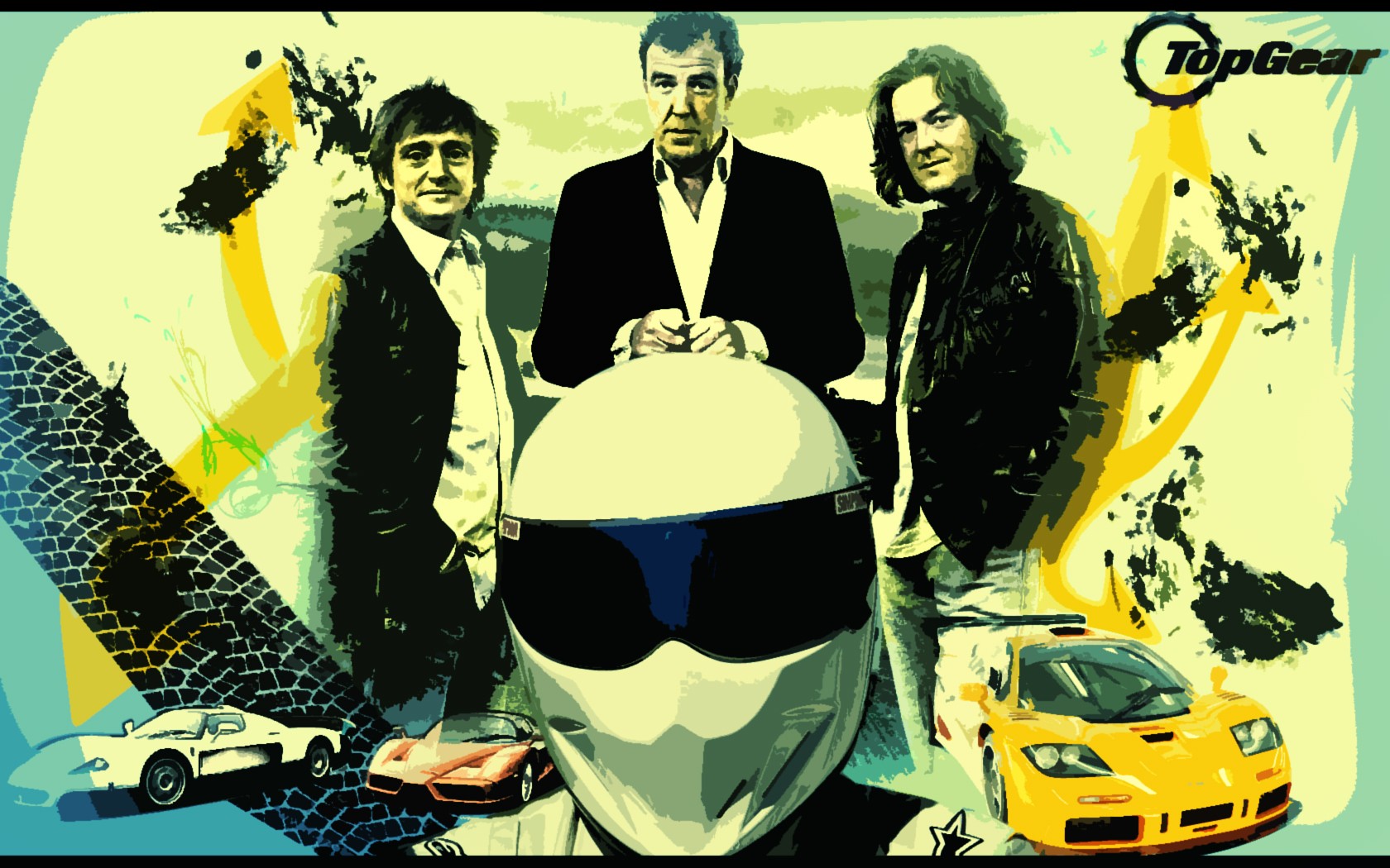 Top Gear The Stig Jeremy Clarkson James May Richard Hammond Captain Slow 1680x1050