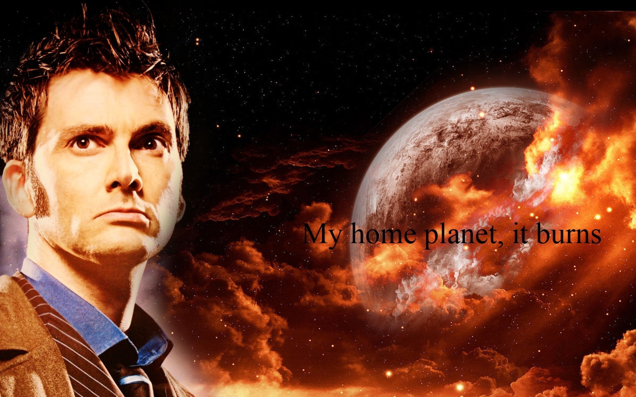 Doctor Who The Doctor TARDiS David Tennant Gallifrey Tenth Doctor Planet Quote 2560x1600