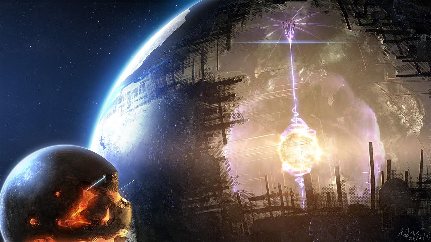 Dyson Sphere Science Fiction 2009 Year Digital Art 1400x788