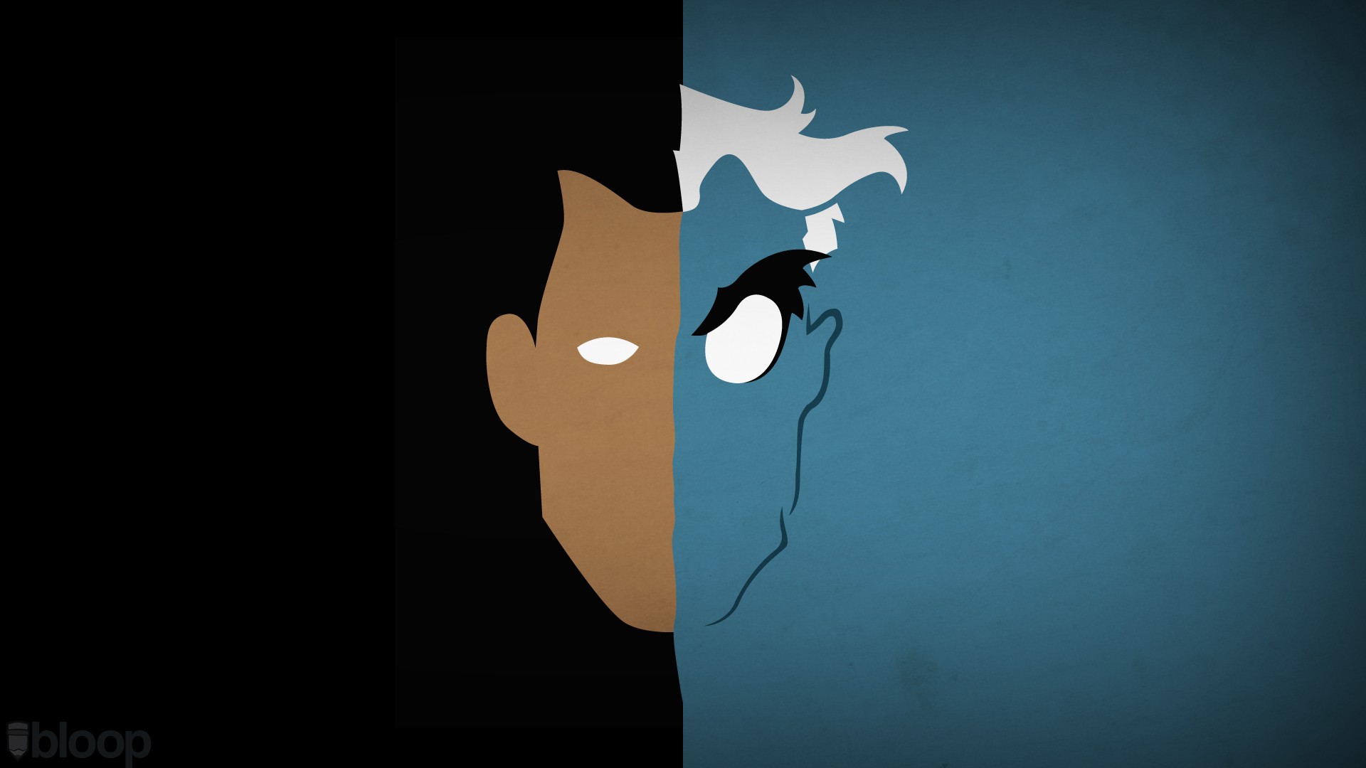 DC Comics Hero Batman Two Face Splitting Blo0p Minimalism 1920x1080