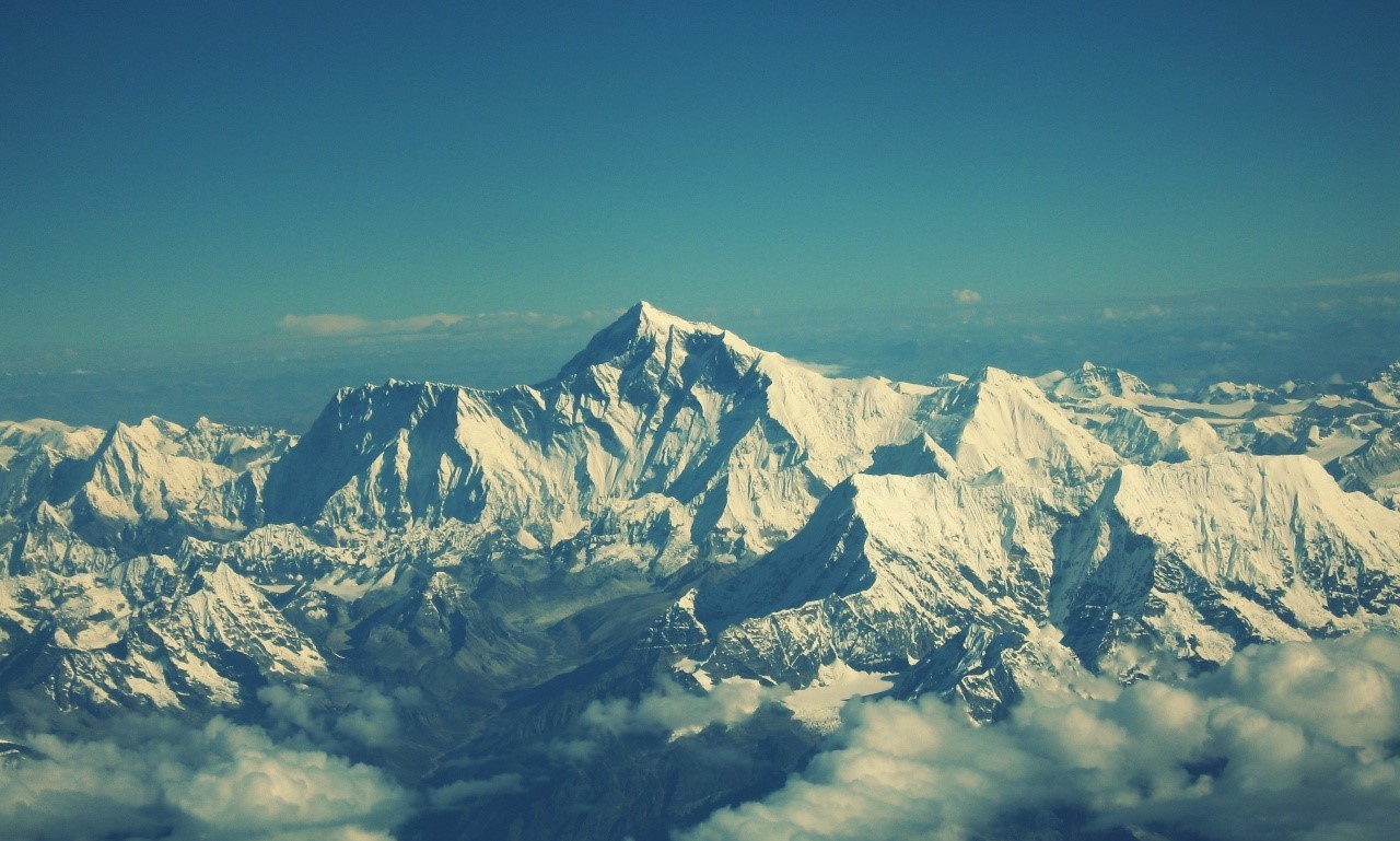 Landscape Aerial View Himalayas Mountains Mount Everest Snowy Mountain Snowy Mountain 1280x769